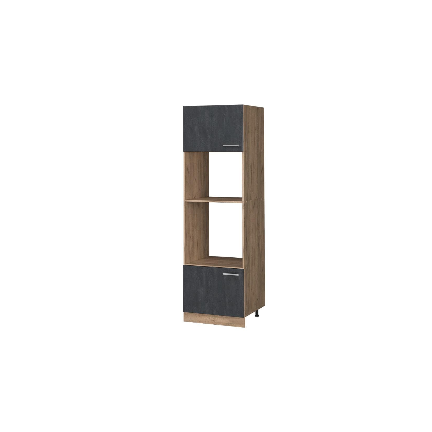 Vicco Mikrowellenschrank R-Line Schwarz Beton Eiche