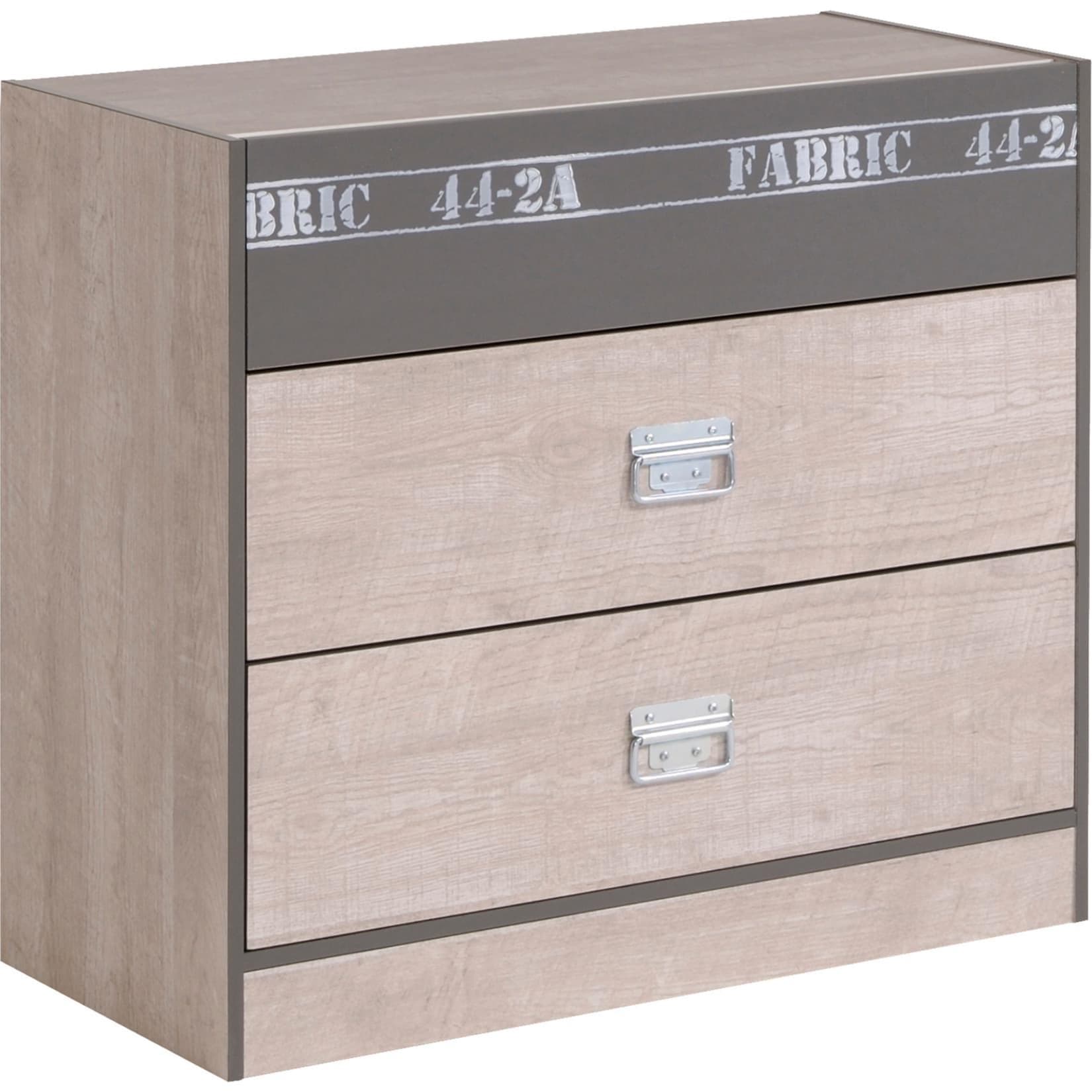 Parisot Kommode Fabric Grau mit 3 Schubkästen