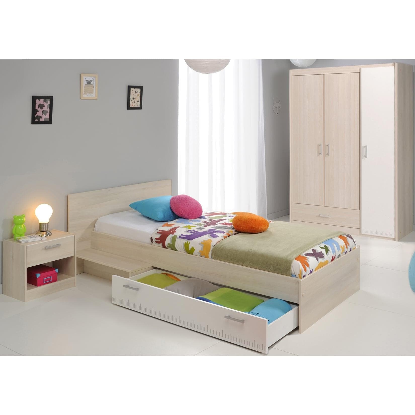 Parisot Kinder- und Jugendzimmer 3-tlg. Charly 14 Akazie-Weiß