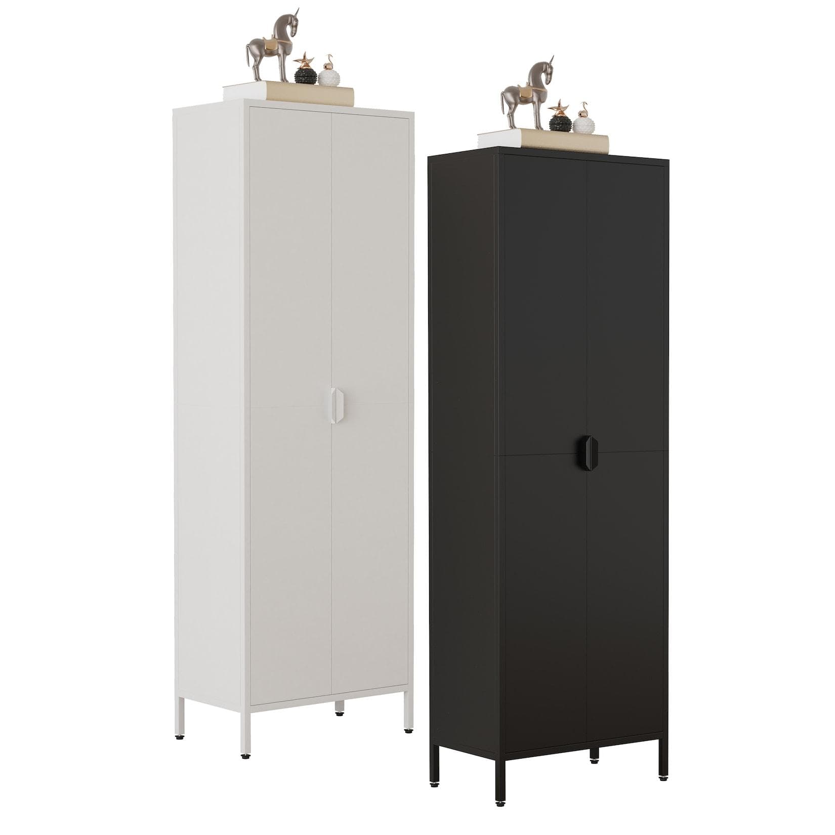 Stahl Aktenschrank mit Dielenschrank Design