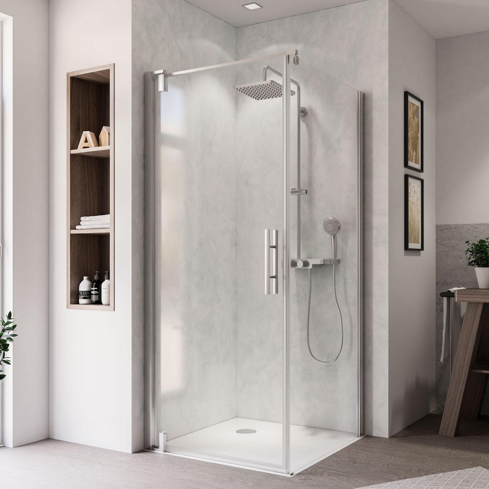 Breuer Europa Design Drehtür für Seitenwand 900 mm