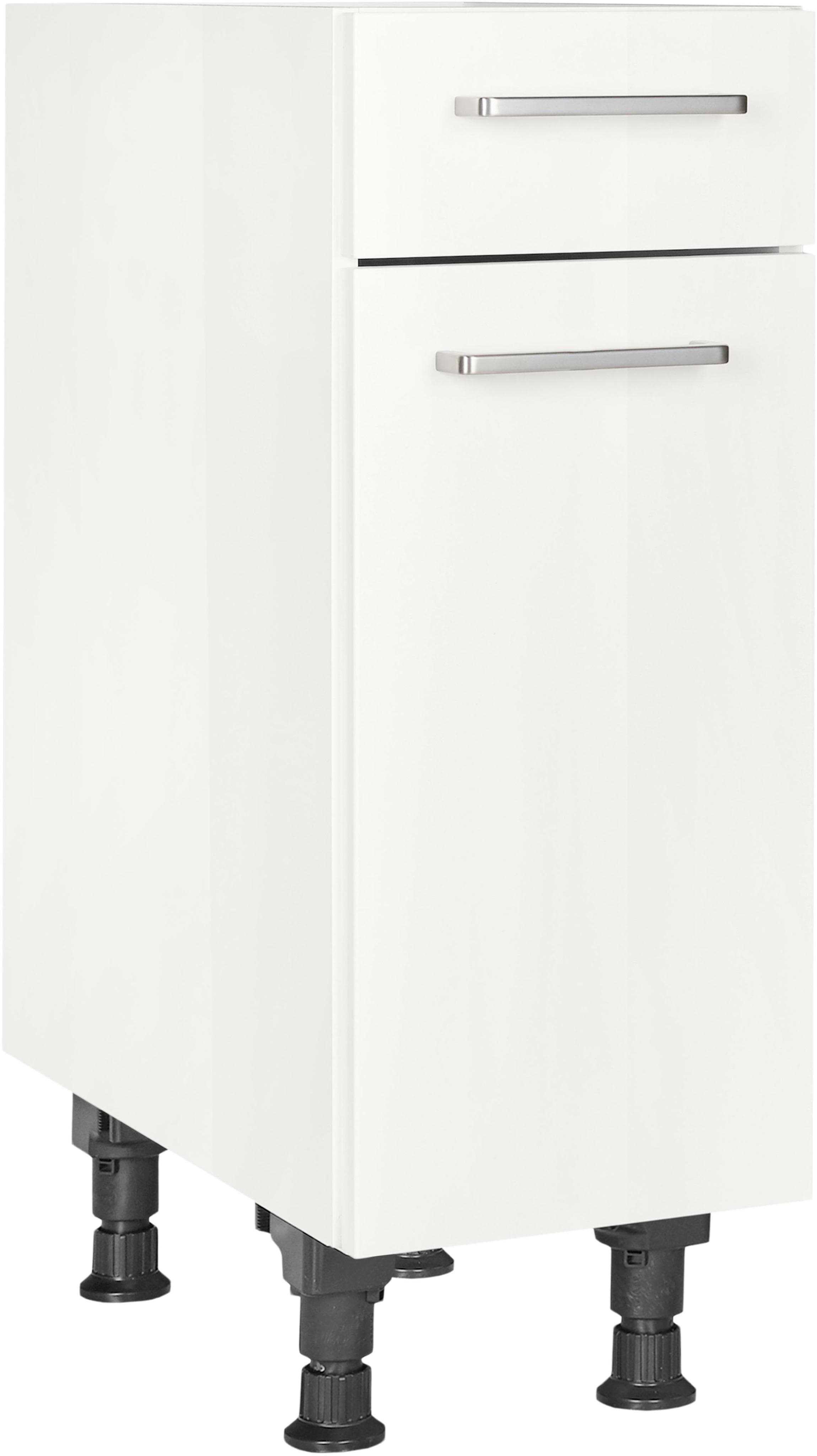 Nobilia Flash Unterschrank Weiß Hochglanz mit Soft-Close
