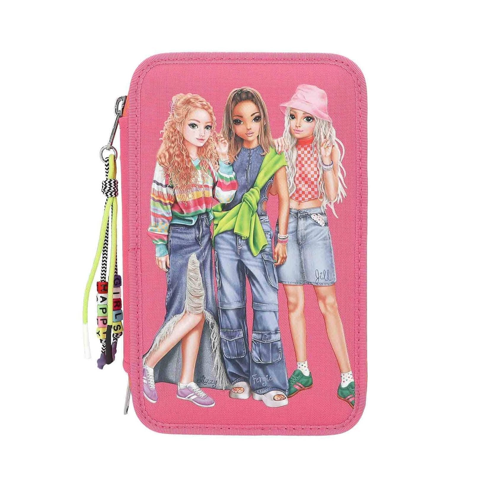 Depesche TOPModel JOY Pink Federtasche mit 3 Fächern und Coolem Design