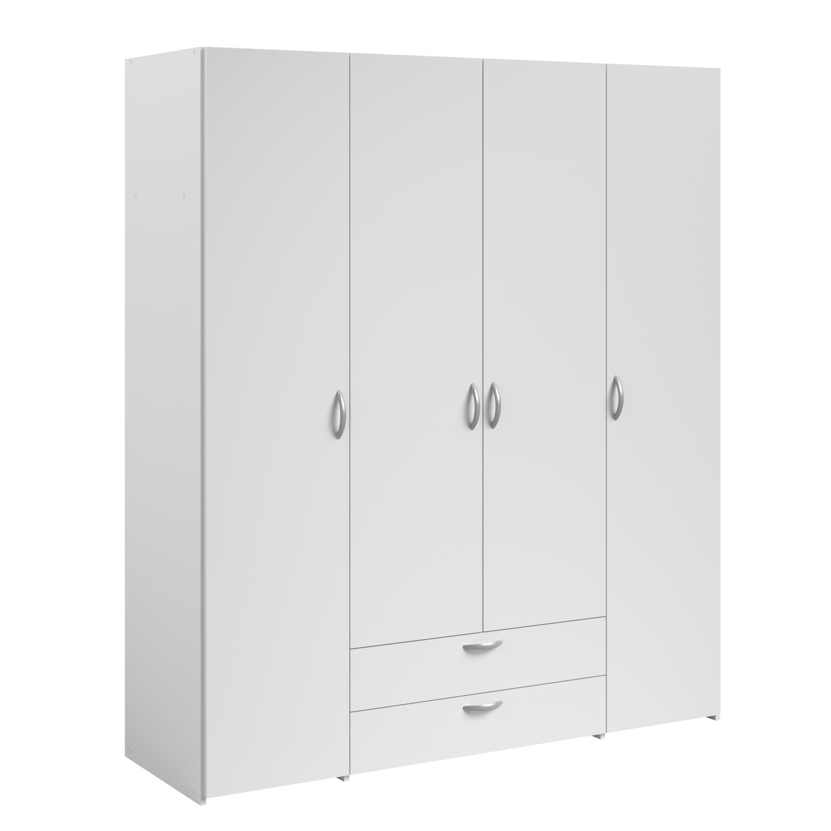 Elegantes 4-Türer Schranksystem in Weiß