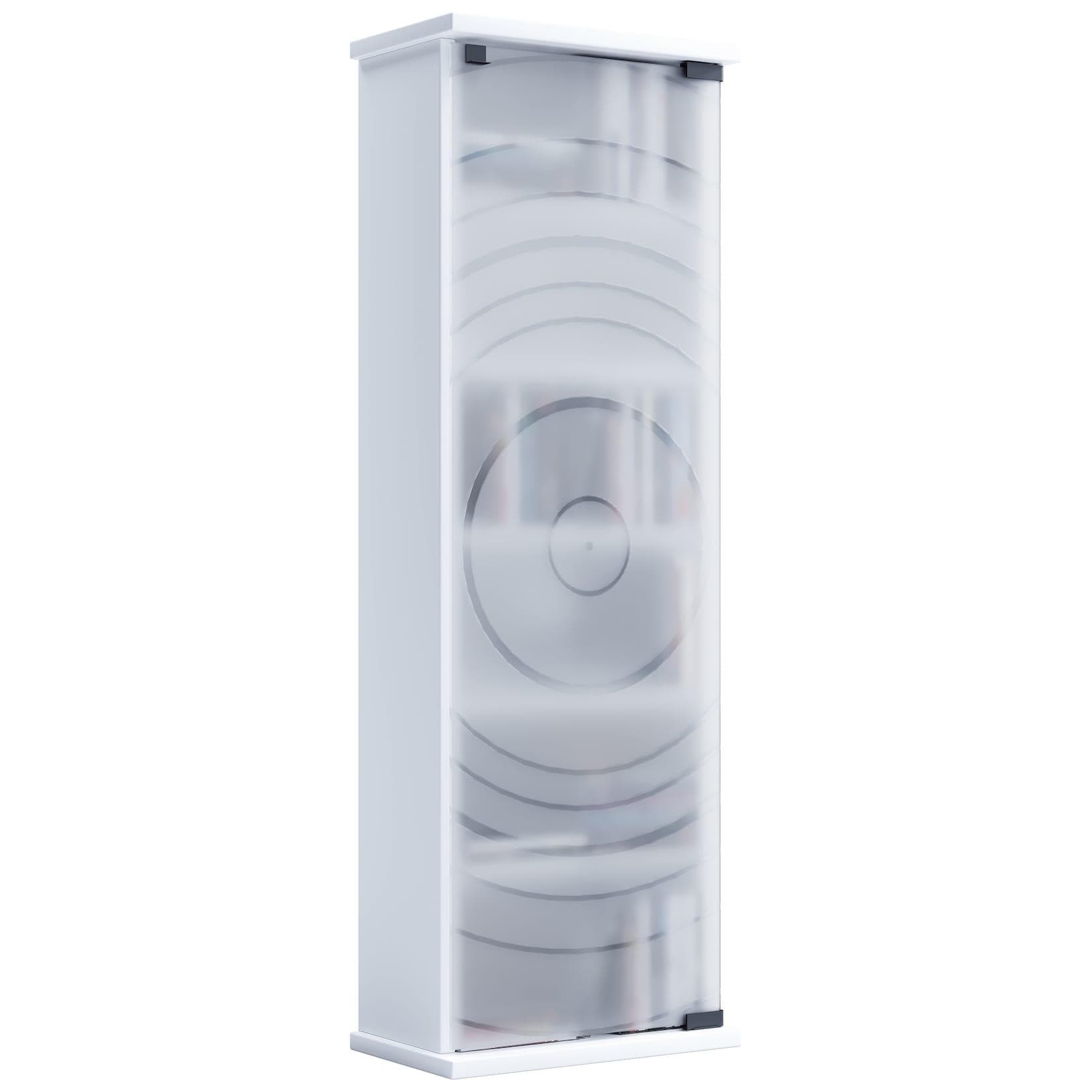 VCM Tilano CD DVD Regal Holz Glastür Stand Schrank