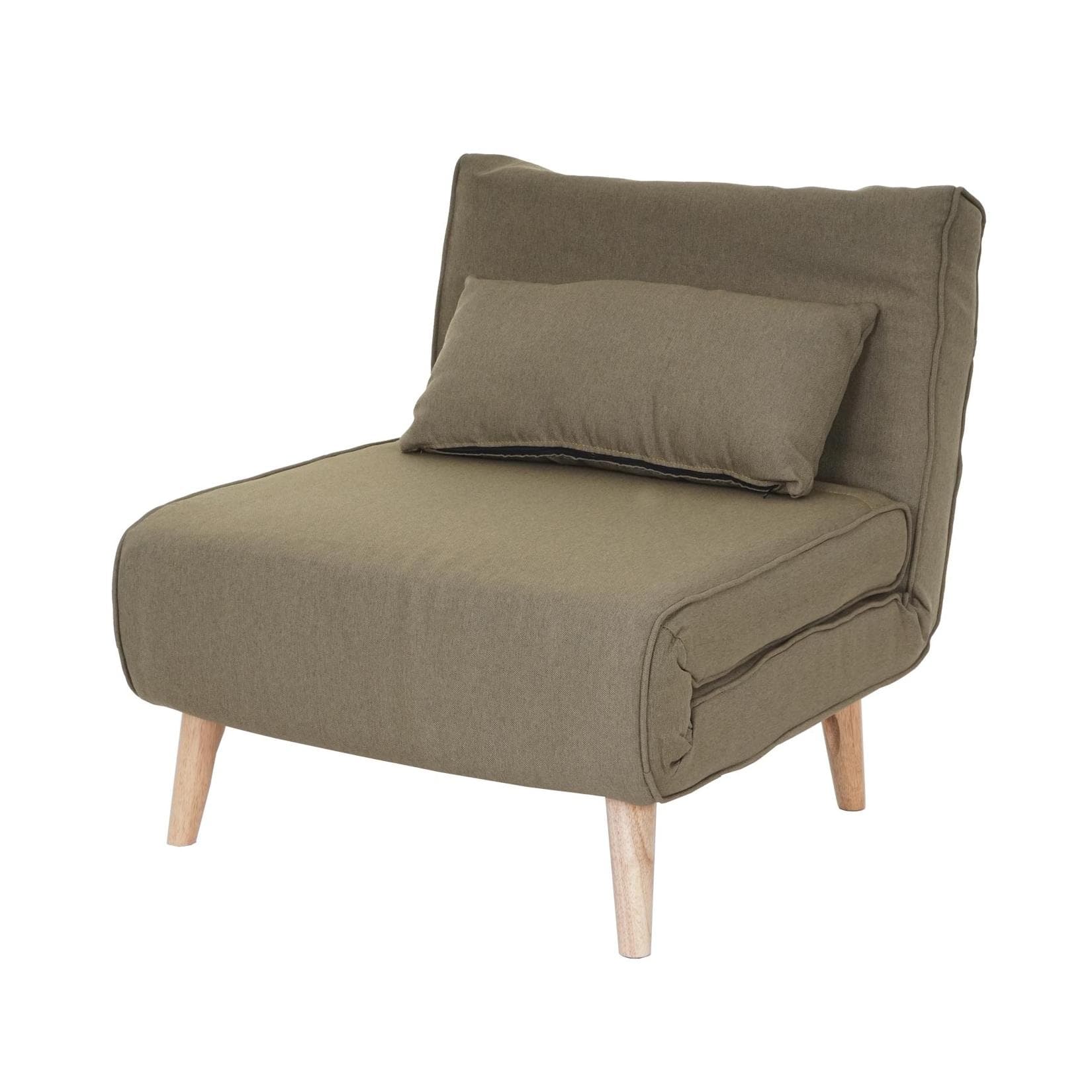 Schlafsessel MCW-D35 Grün Stoff Schlaffunktion Relaxsessel