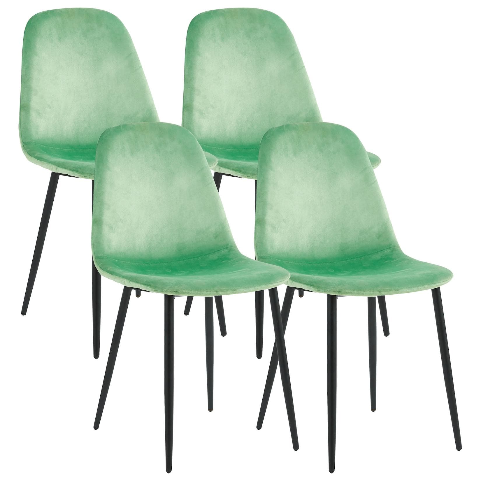 VCM Esszimmerstuhl 4er Set Fiolo Grün Mint Metall