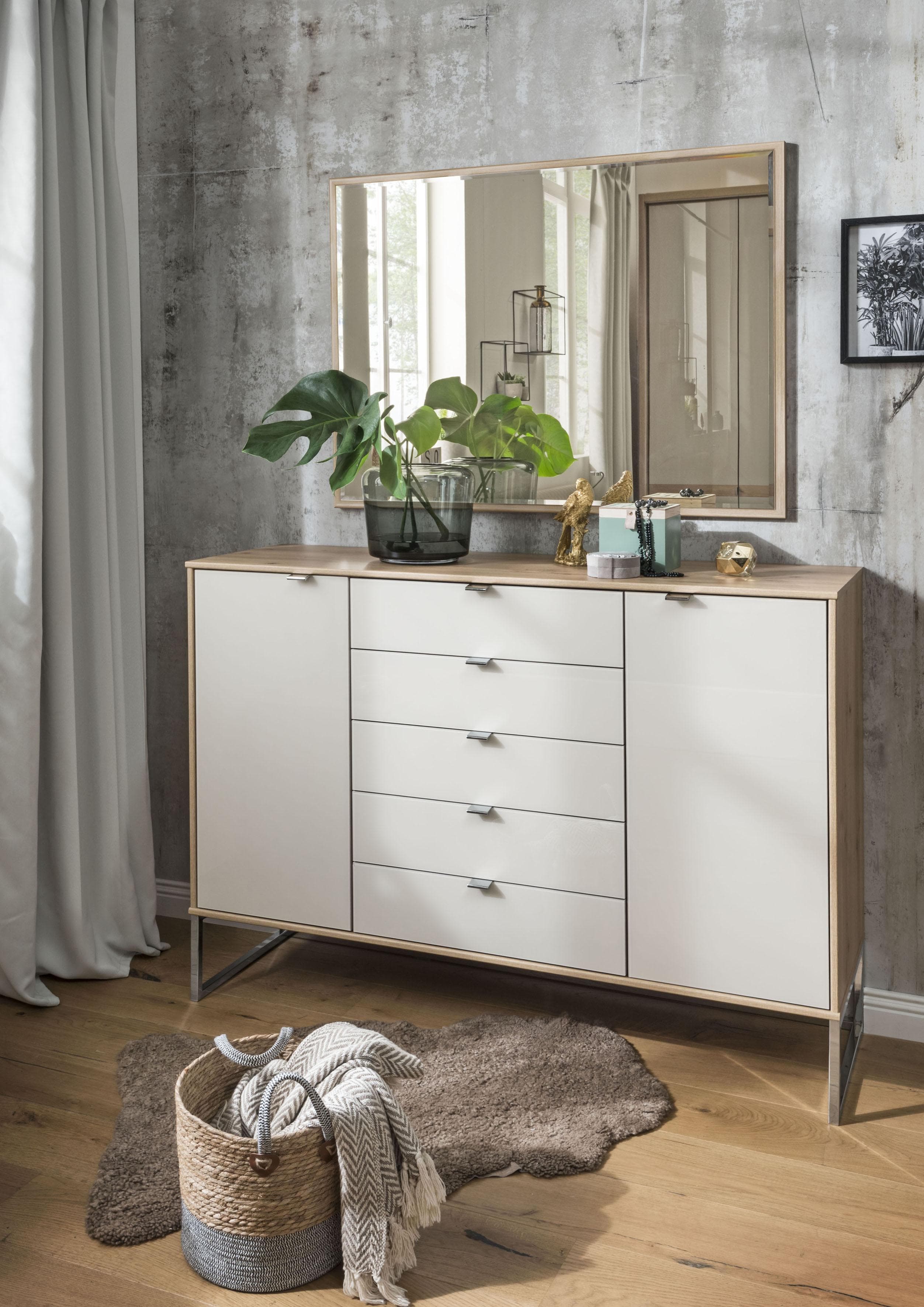 Wandspiegel WIEMANN Barcelona Braun Bianco Eiche Nachbildung