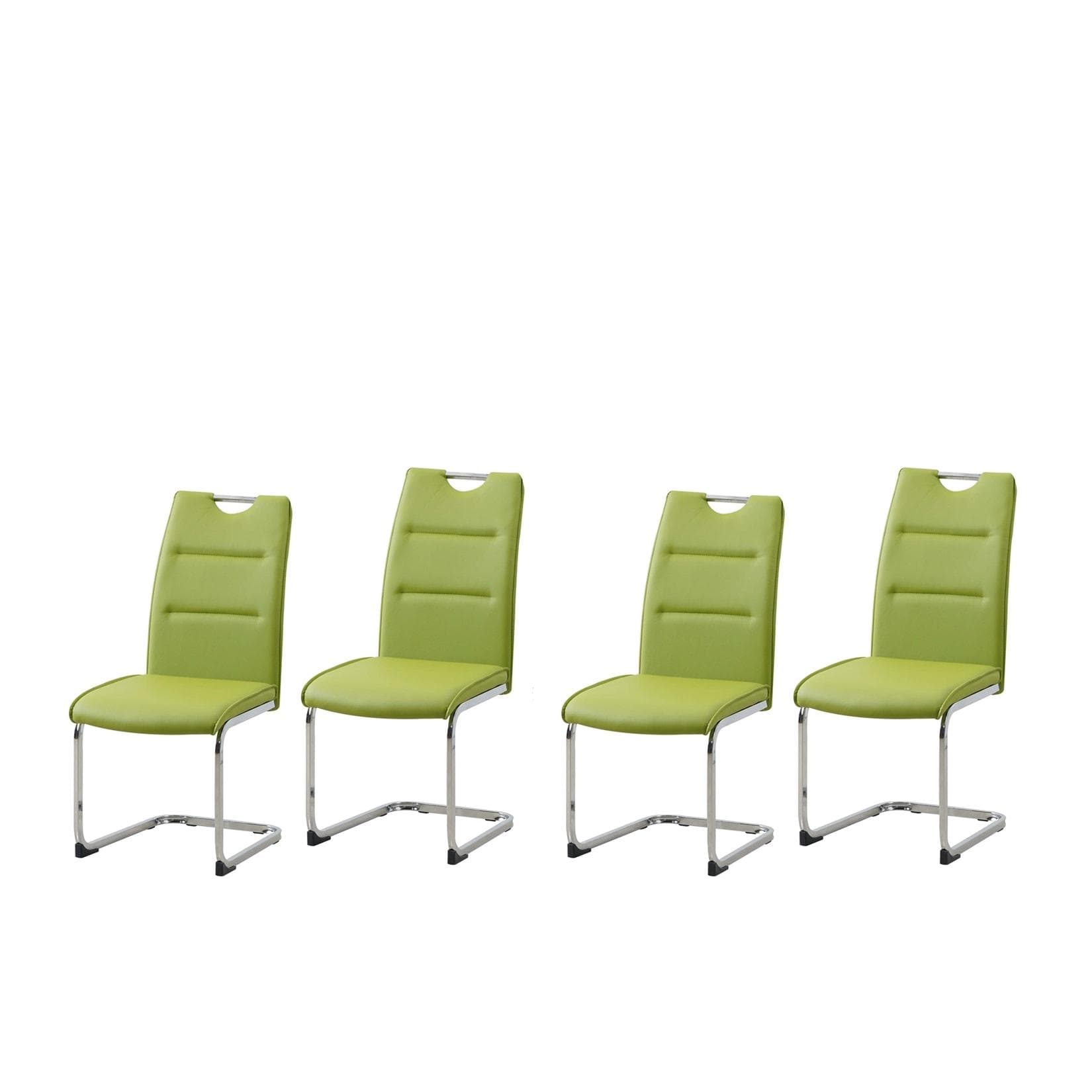 Schwingstuhl aus Kunstleder in Grün