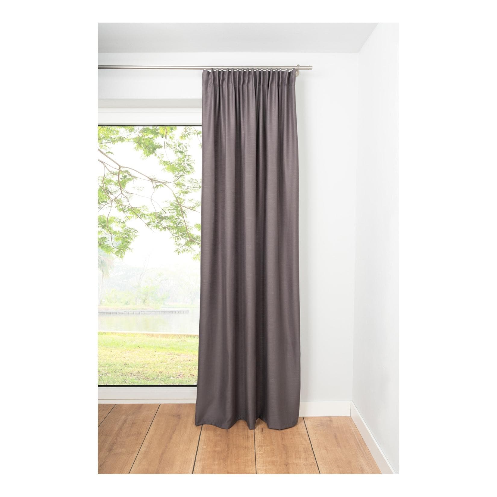 ONDECO Schlaufenschal Balance Blickdicht Vorhang Grau