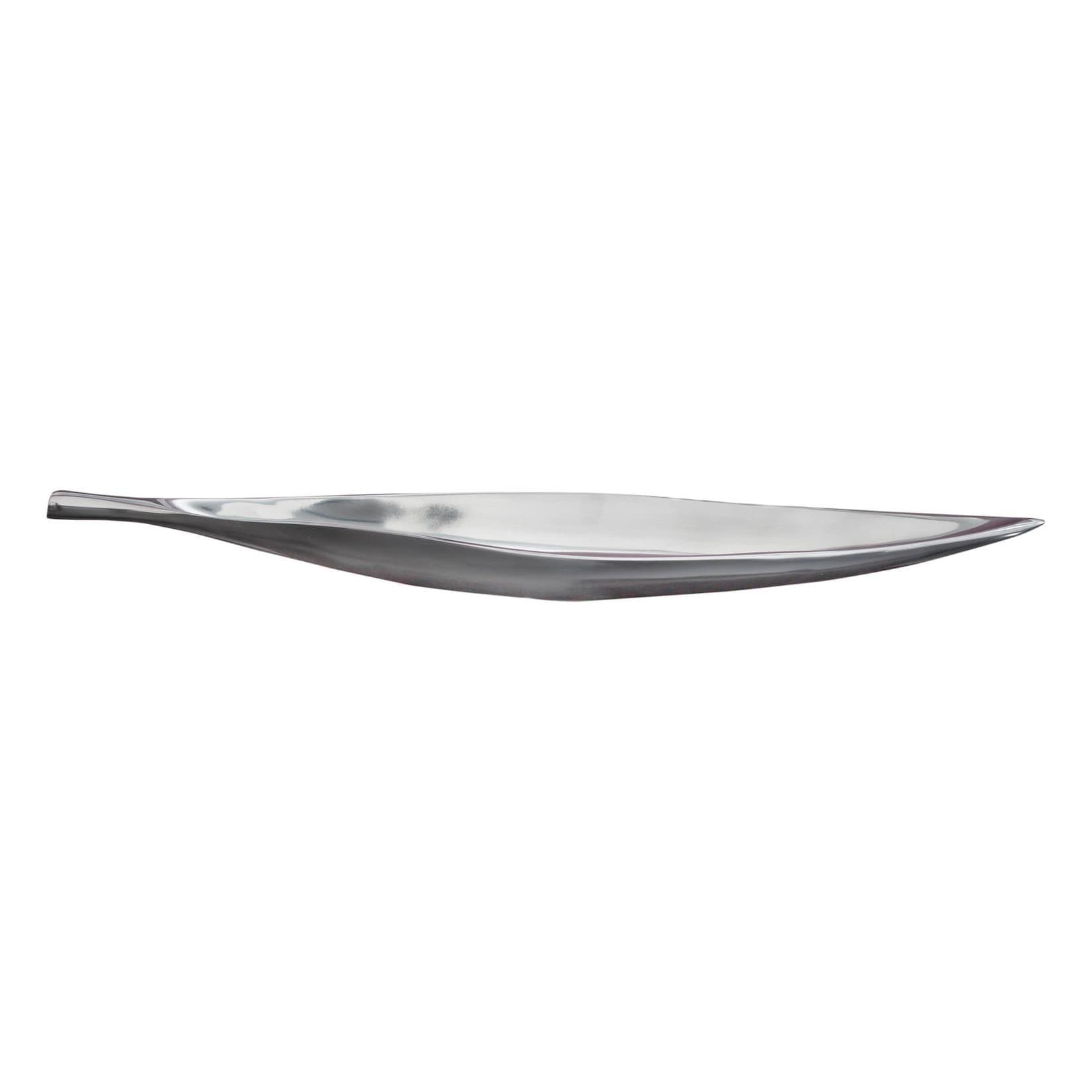 Riess Ambiente Schale SILVER LEAF 60cm Silber Aluminium Handgearbeitet