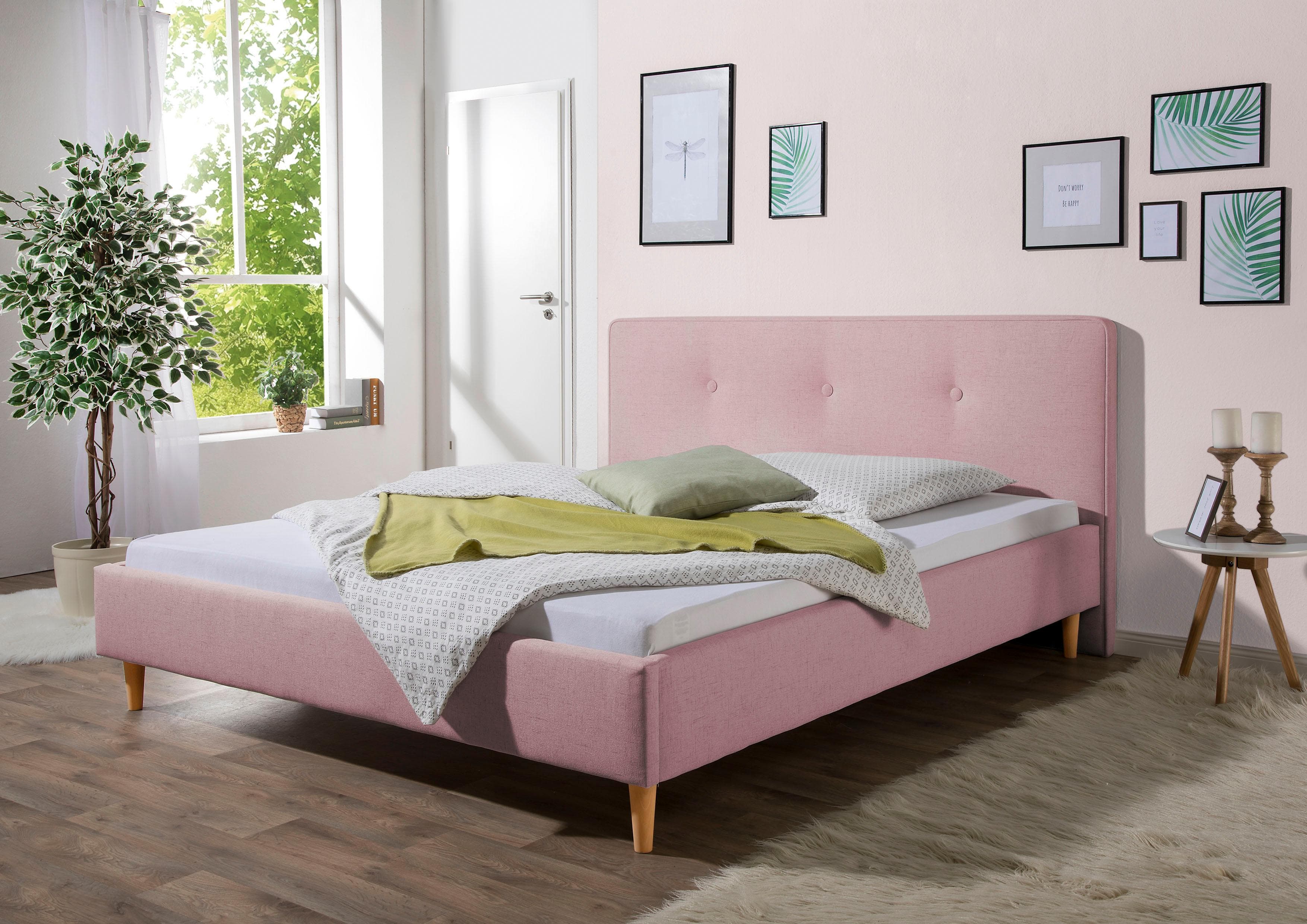 Maintal Polsterbett Lonepine - Klassisches Design mit Holzfüßen