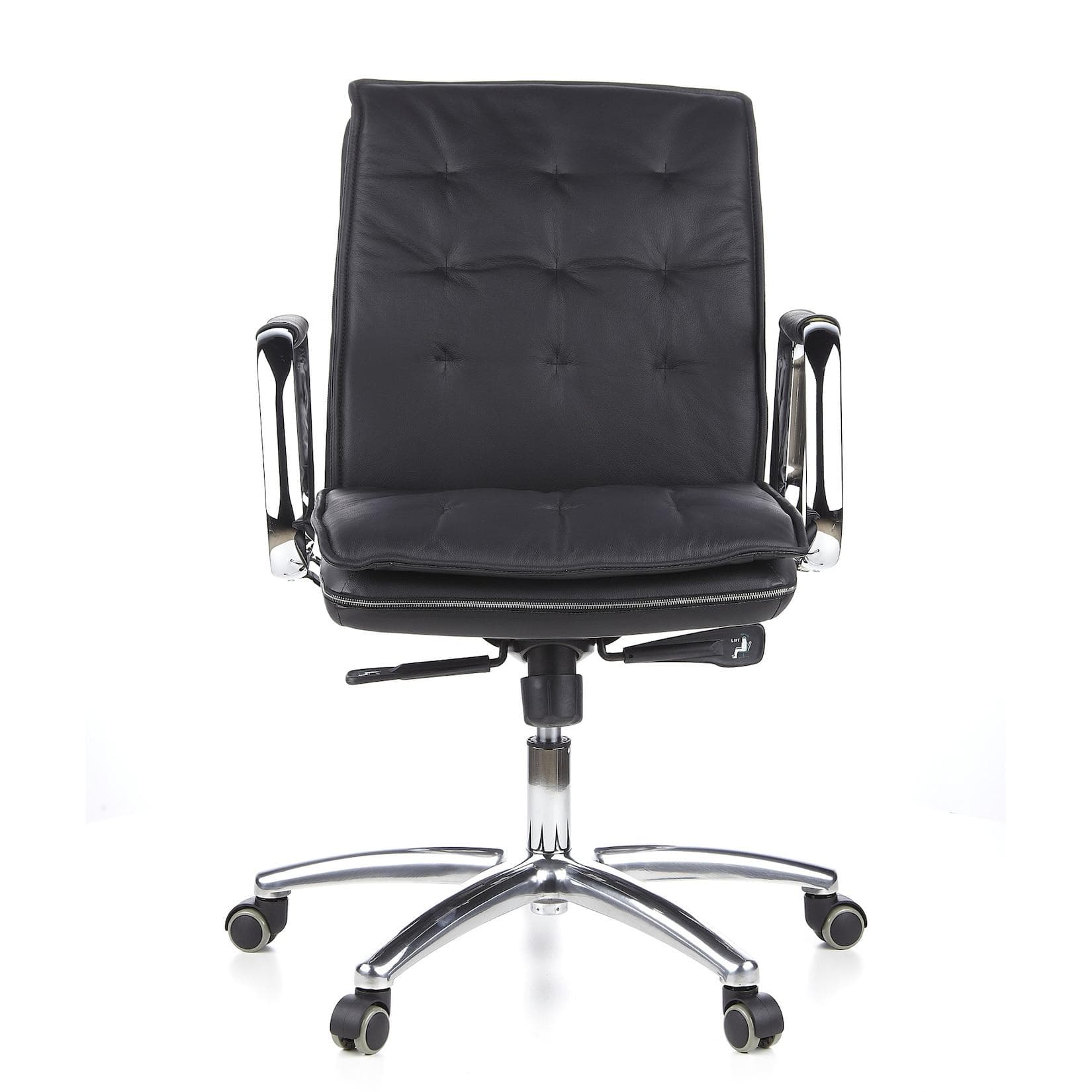 hjh OFFICE Profi Chefsessel VILLA 10 Leder mit Armlehnen Premium
