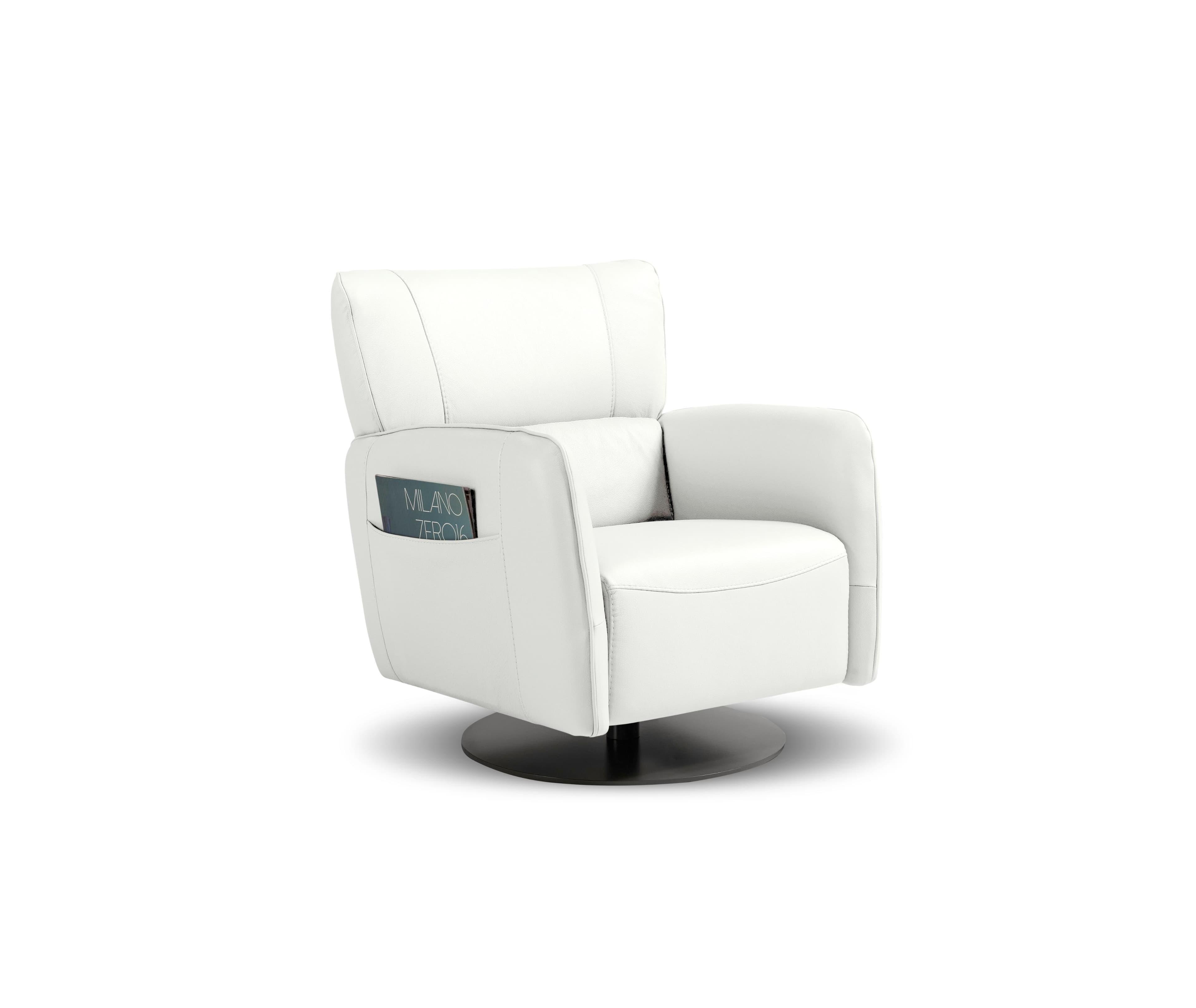 EGOITALIANO Sessel Honey Leder Weiß