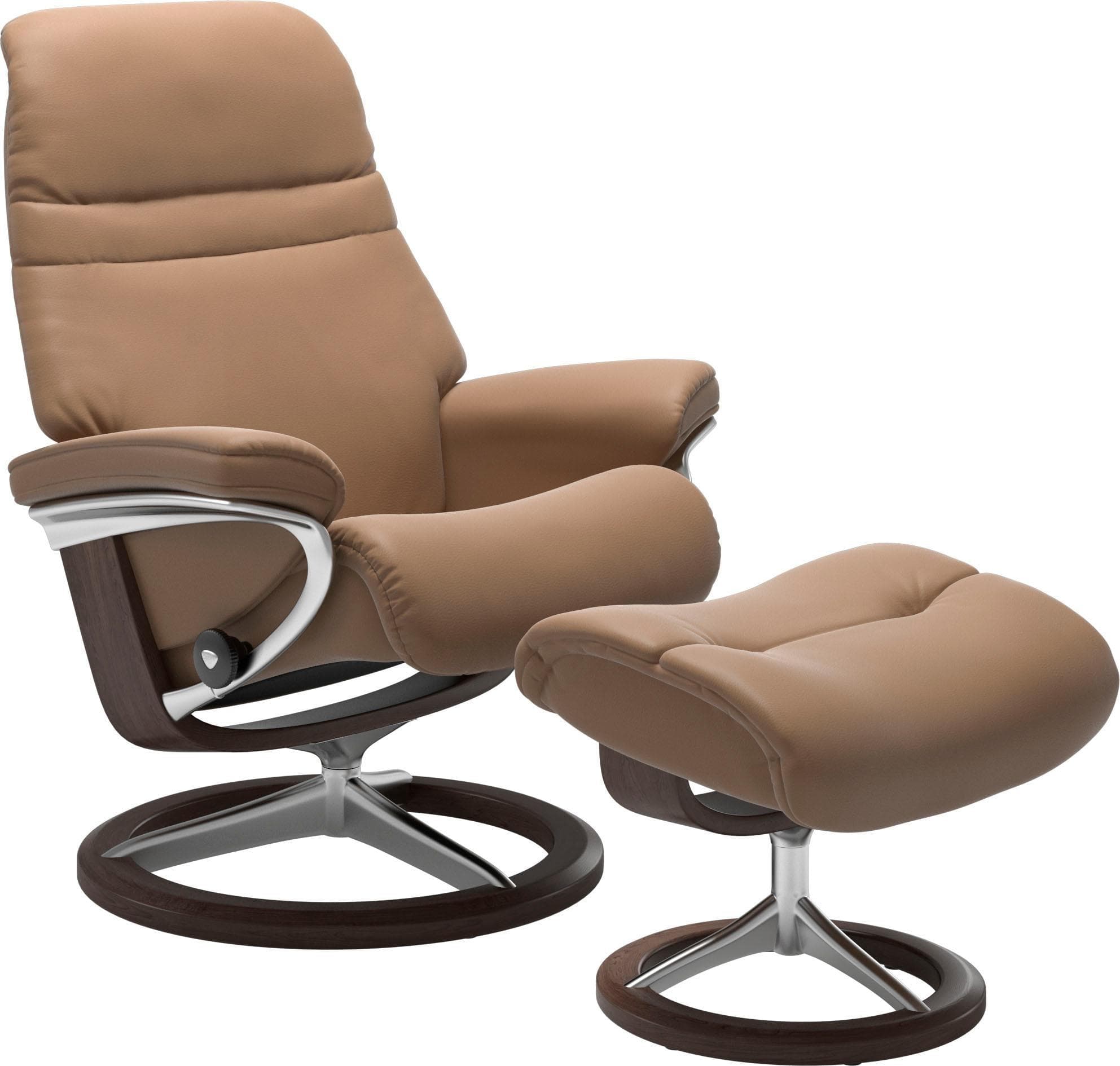 Stressless Sunrise Fußhocker Braun PALOMA Leder Signature Base