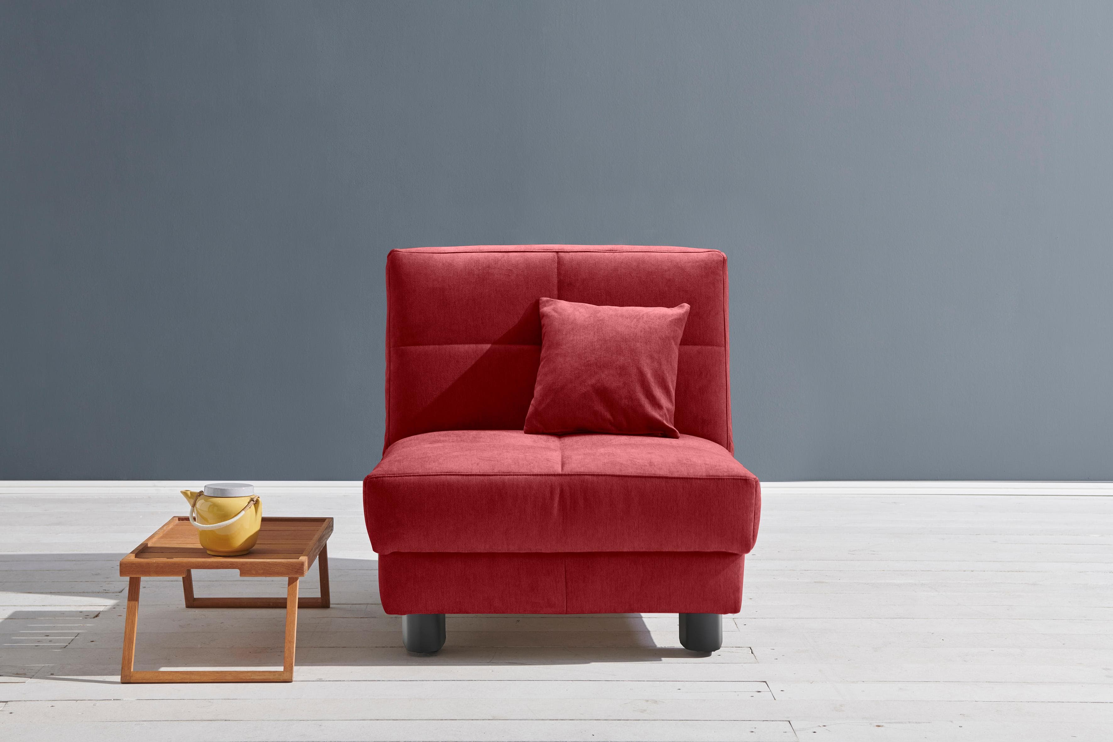Schlafsofa ELL + ELL Tilda Marsala mit Relaxfunktion