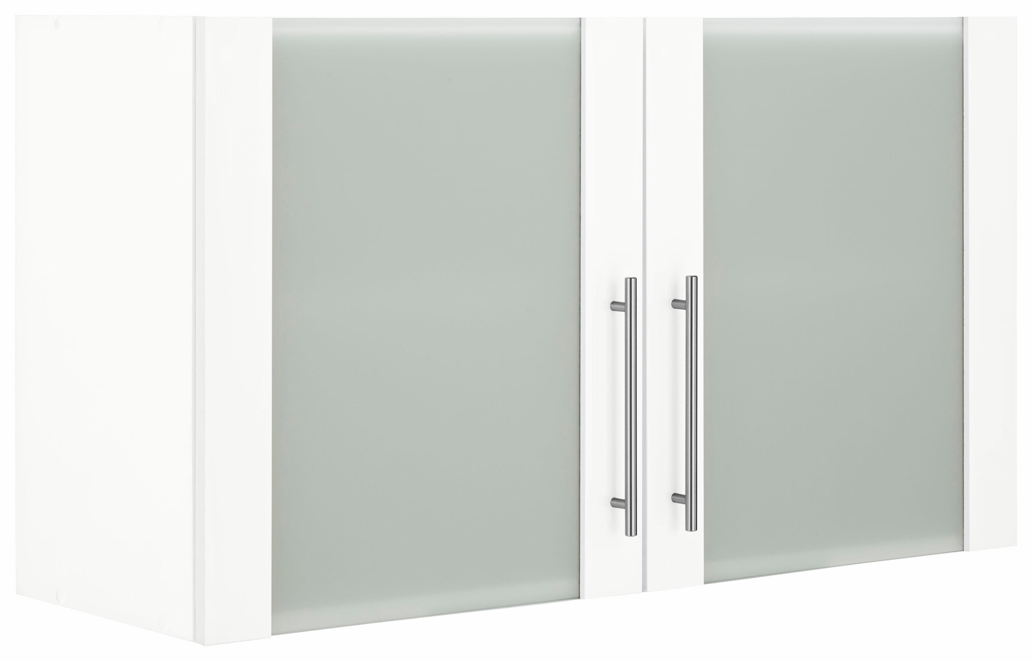 WIHO KÜCHEN Glashängeschrank Ela Weiß mit Milchglas