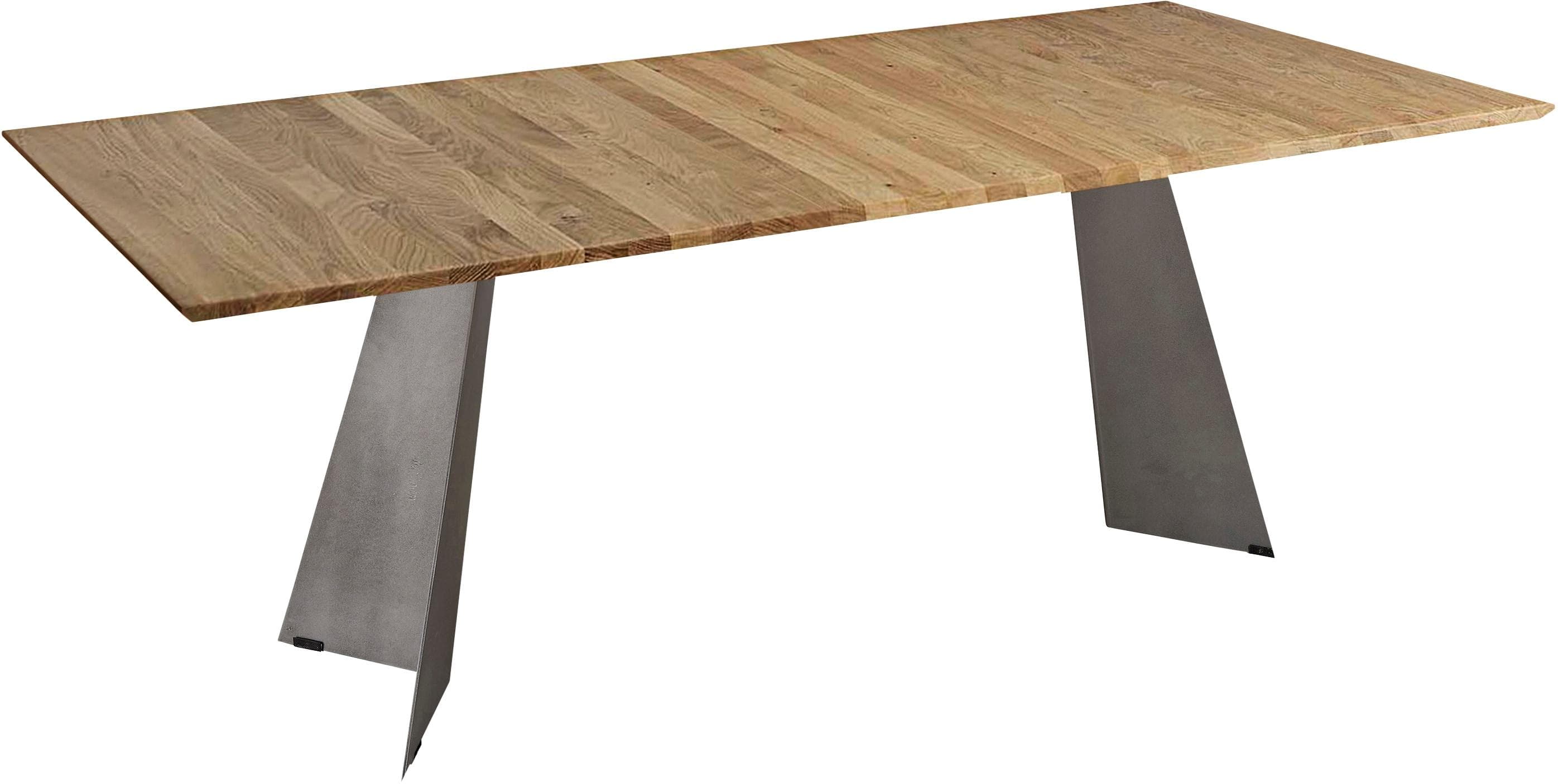 K+W Esstisch 5252 Wildeiche Natur Stahlgrau 200cm