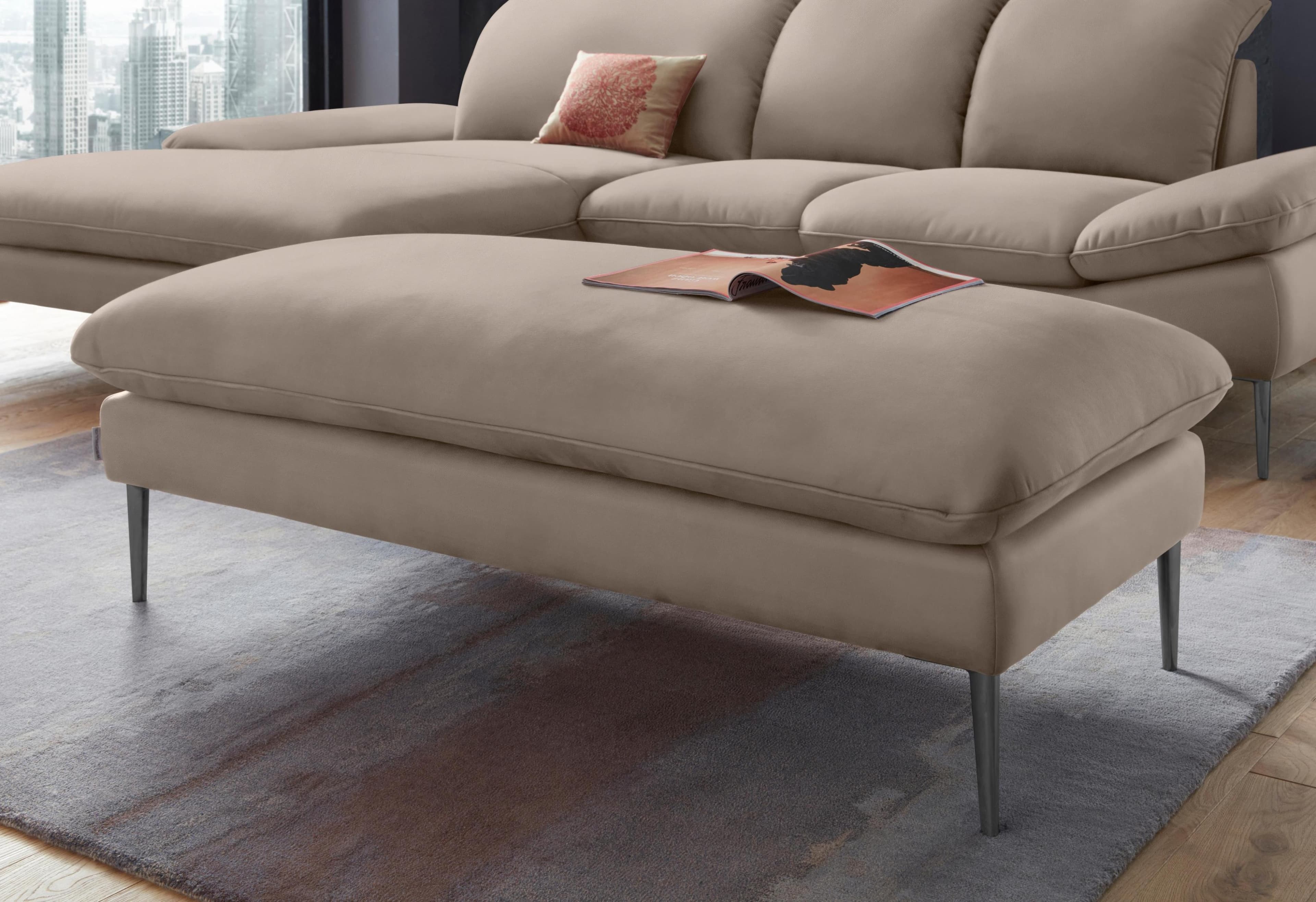 W.SCHILLIG Hocker enjoy&MORE Leder Braun Stone Z59