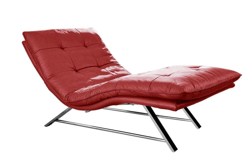 W.Schillig Relaxliege daily dreams Ruby Rot Longlife Leder