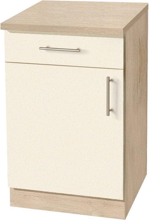 Wiho Küchen Unterschrank Kiel 50cm Magnolia Sonoma Eiche