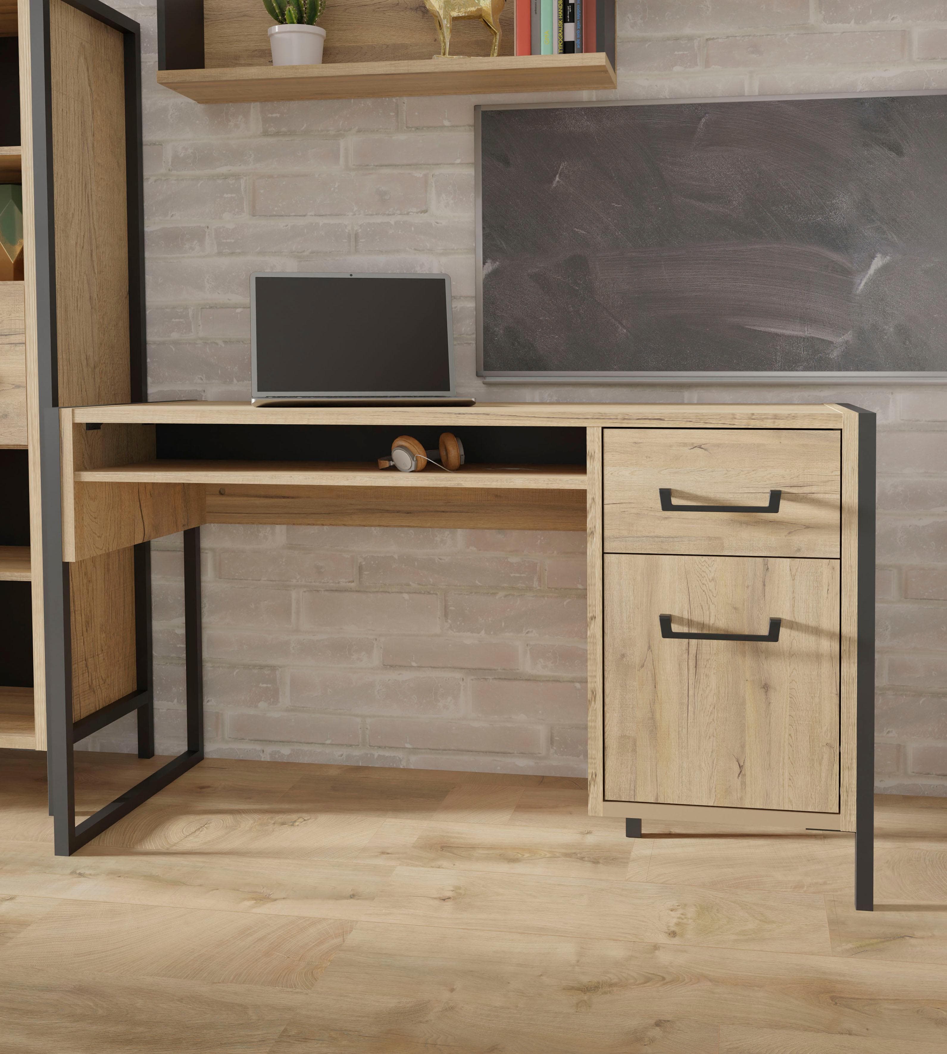 Desk Organizer Eiche Dekor / Schwarz