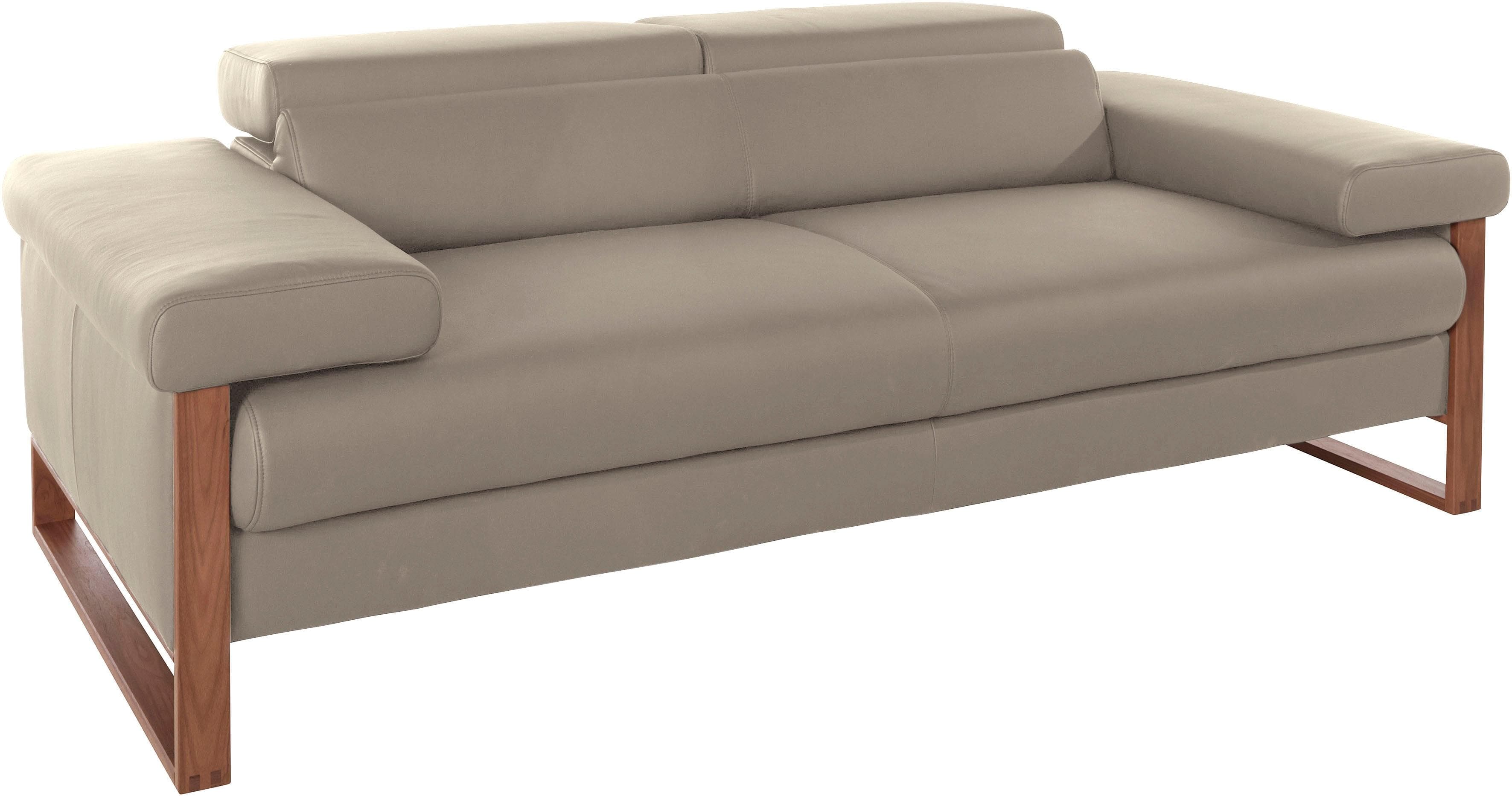 W.SCHILLIG finn 2-Sitzer Sofa Braun Leder Motorisch Verstellbar