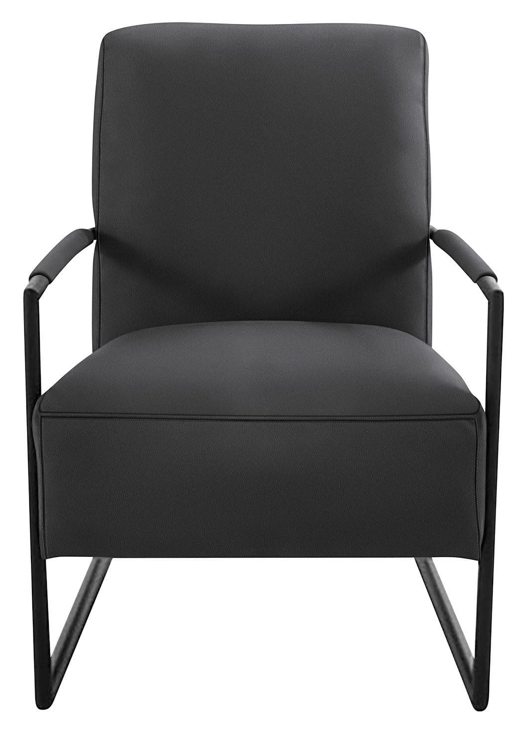 K+W Cocktailsessel Loft Schwarz mit Armlehnen