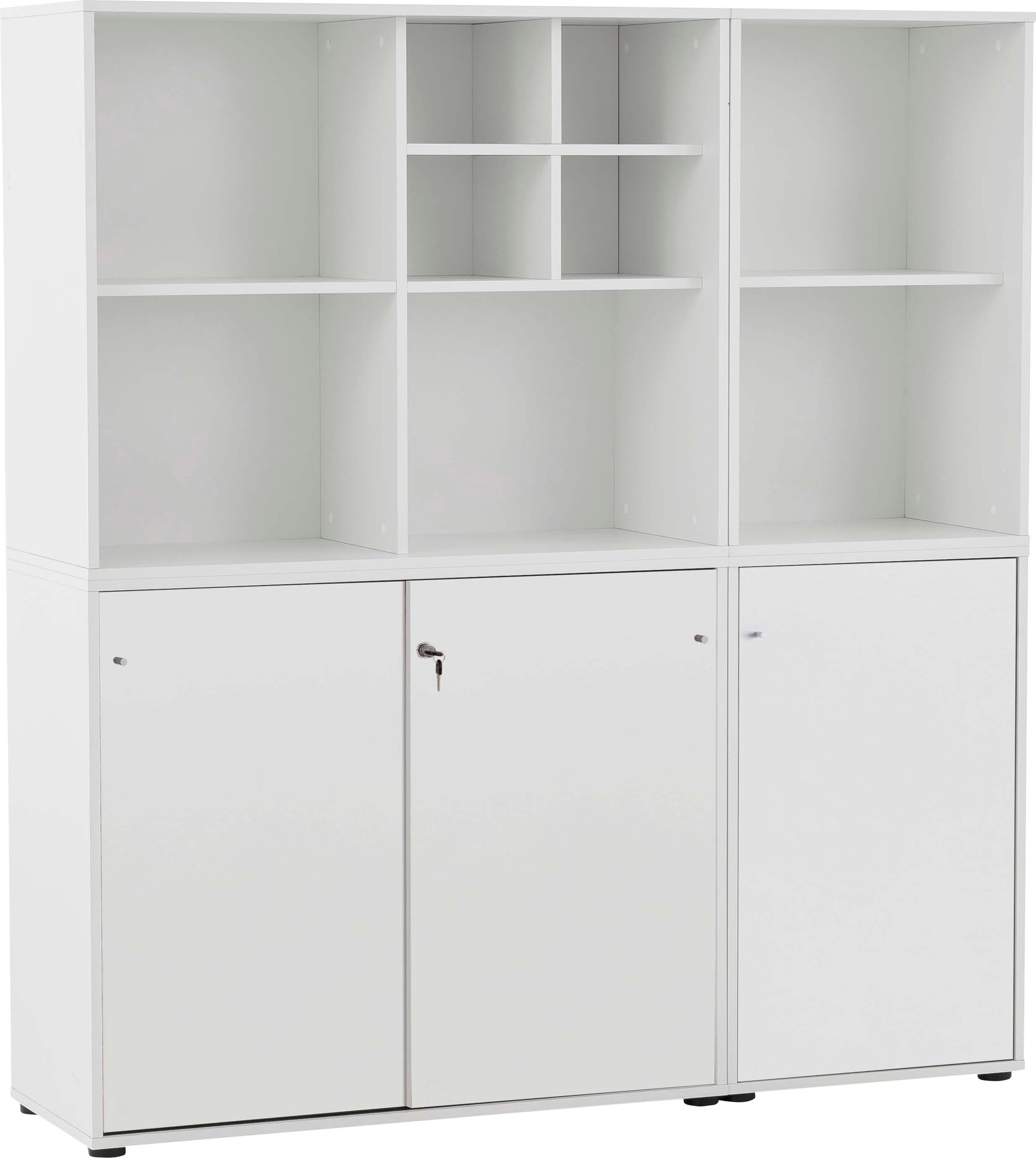 SCHILDMEYER Aktenschrank Serie 400 Weiß mit 6 Böden