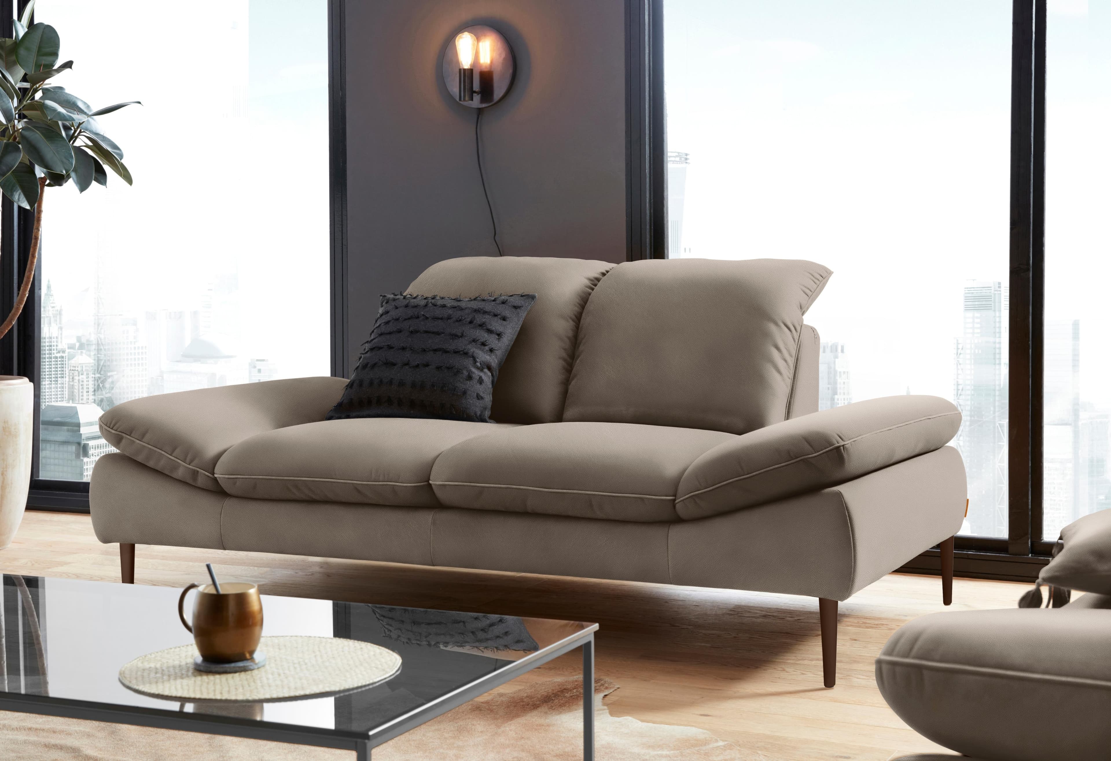 W.SCHILLIG enjoy&MORE 2-Sitzer Sofa mit Sitztiefenverstellung und Lederbezug