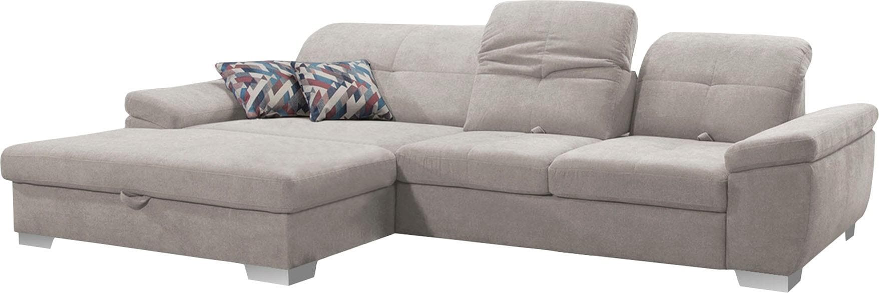 Ecksofa mit Sitztiefenverstellung & optionaler Schlaffunktion