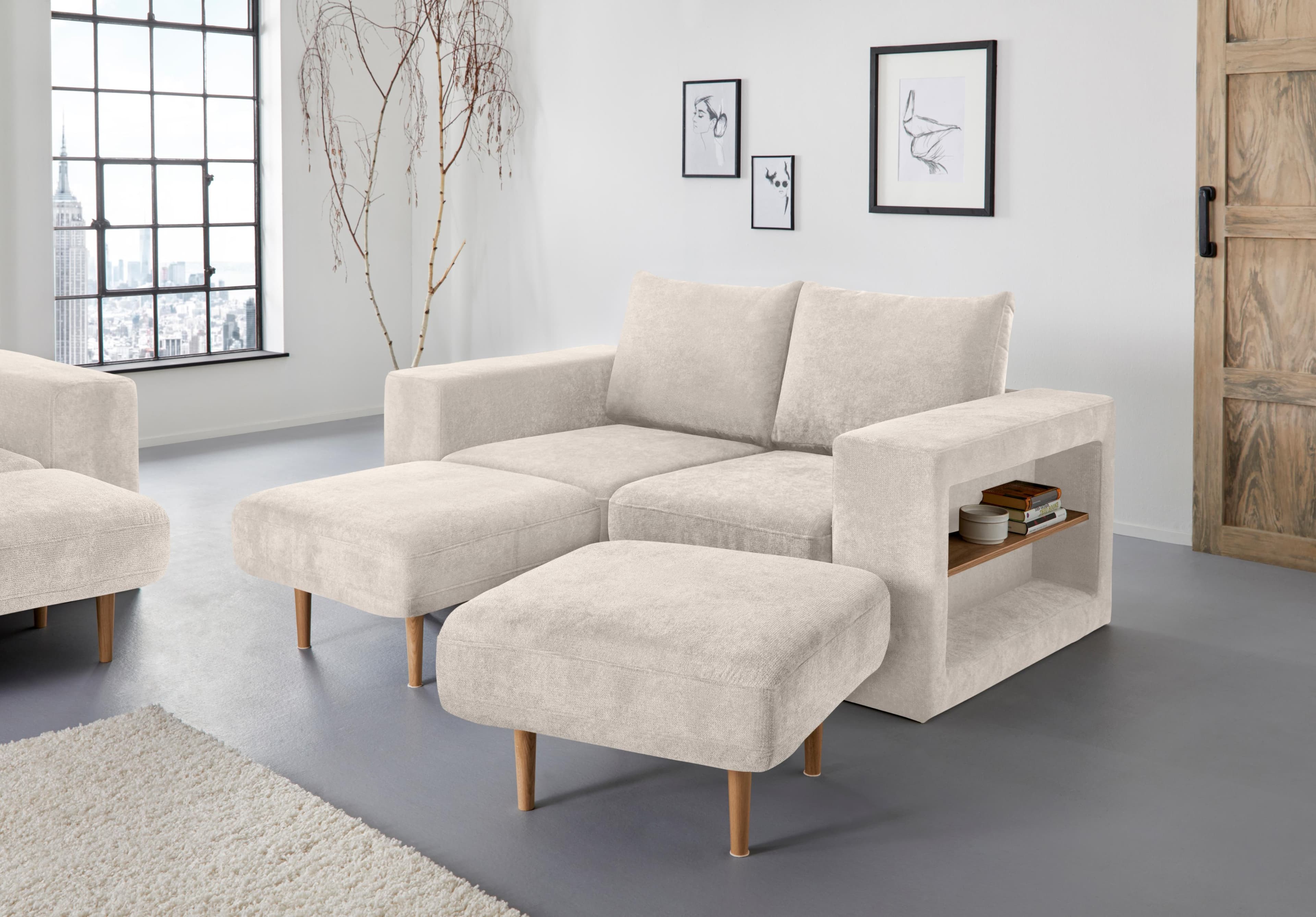 Verwandlungssofa Modern Beige