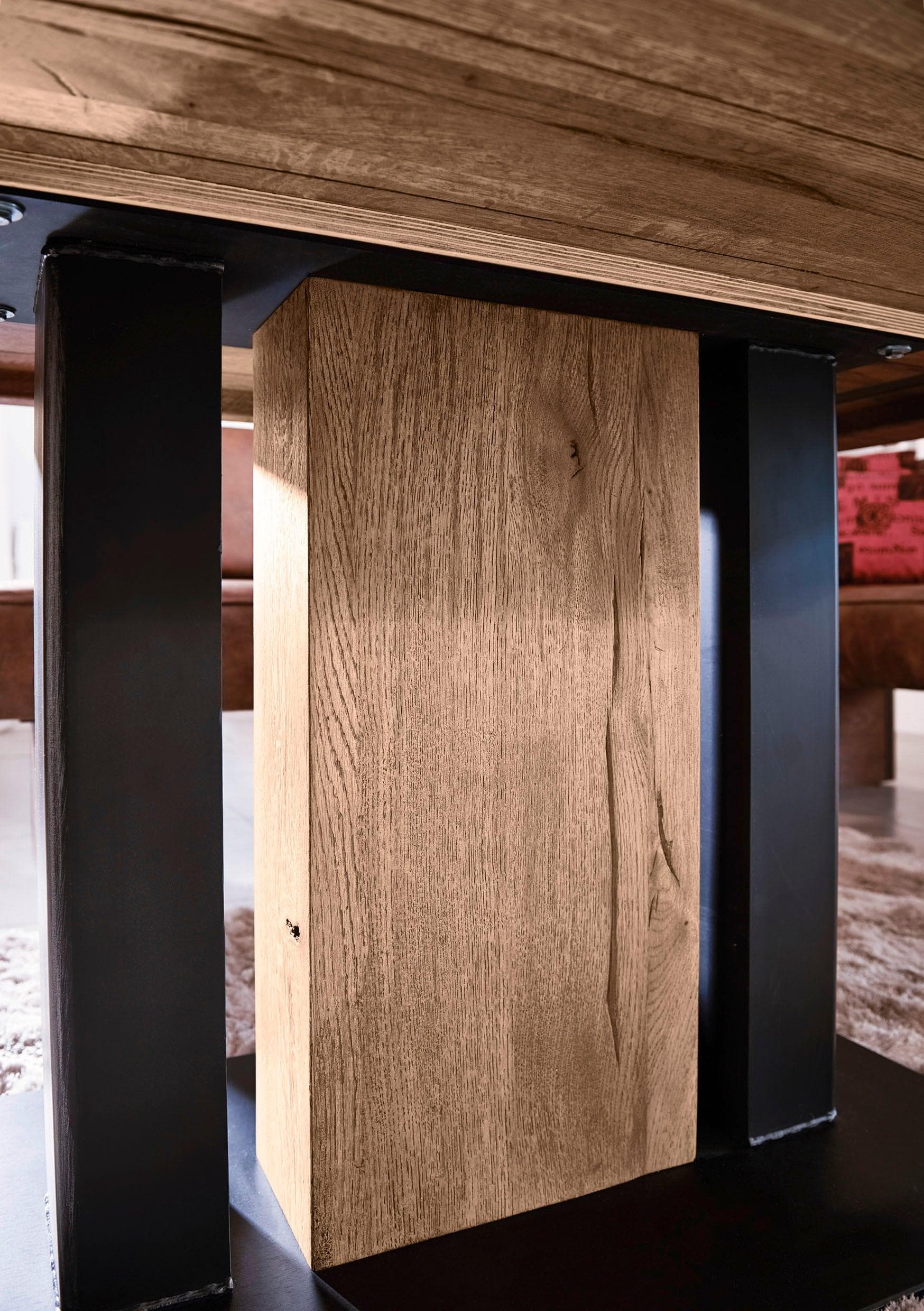 Esstisch Floyd K+W Komfort & Wohnen Massivholz Gerissene Balkeneiche