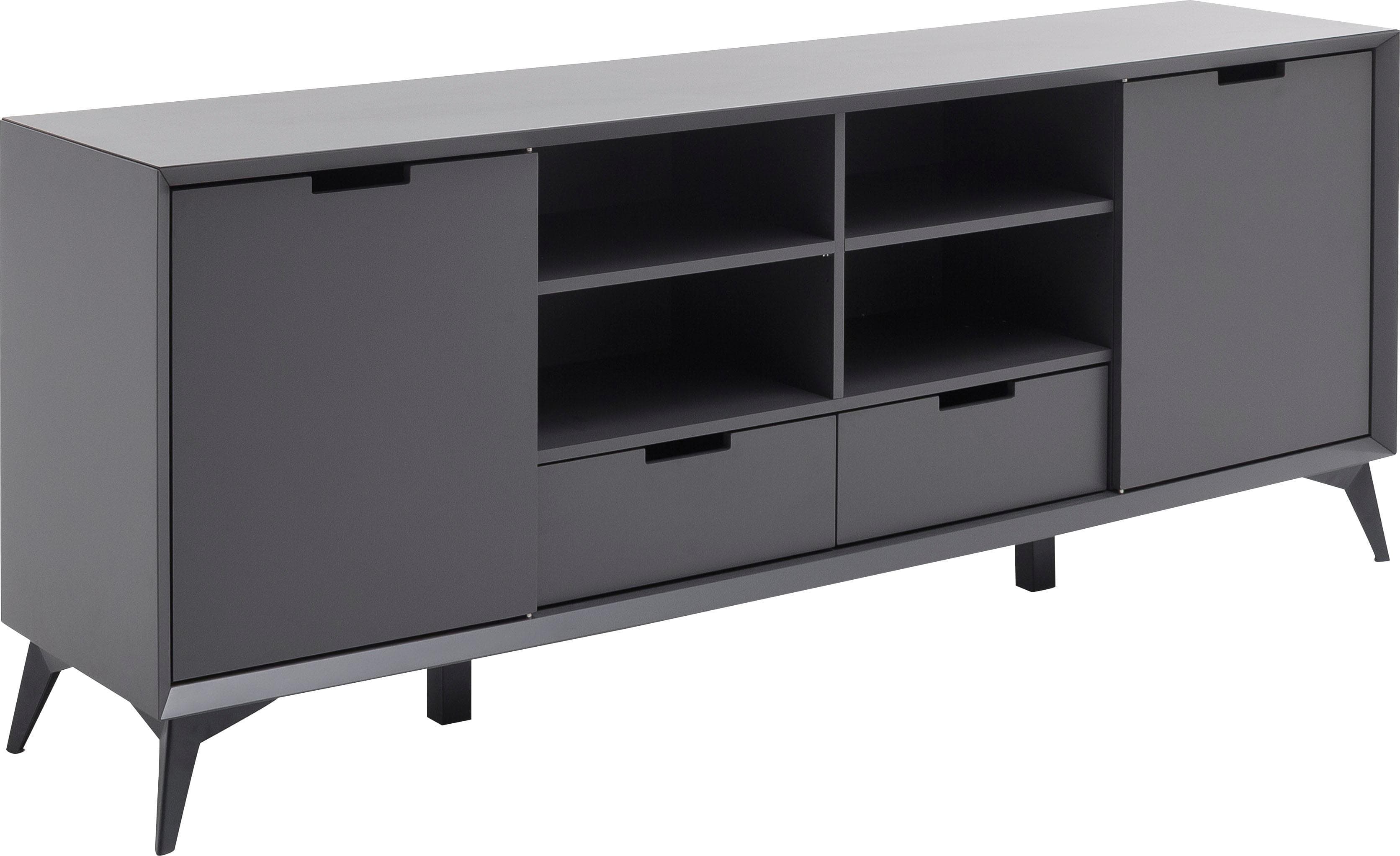 Graues Mattes Sideboard mit Weißer Front