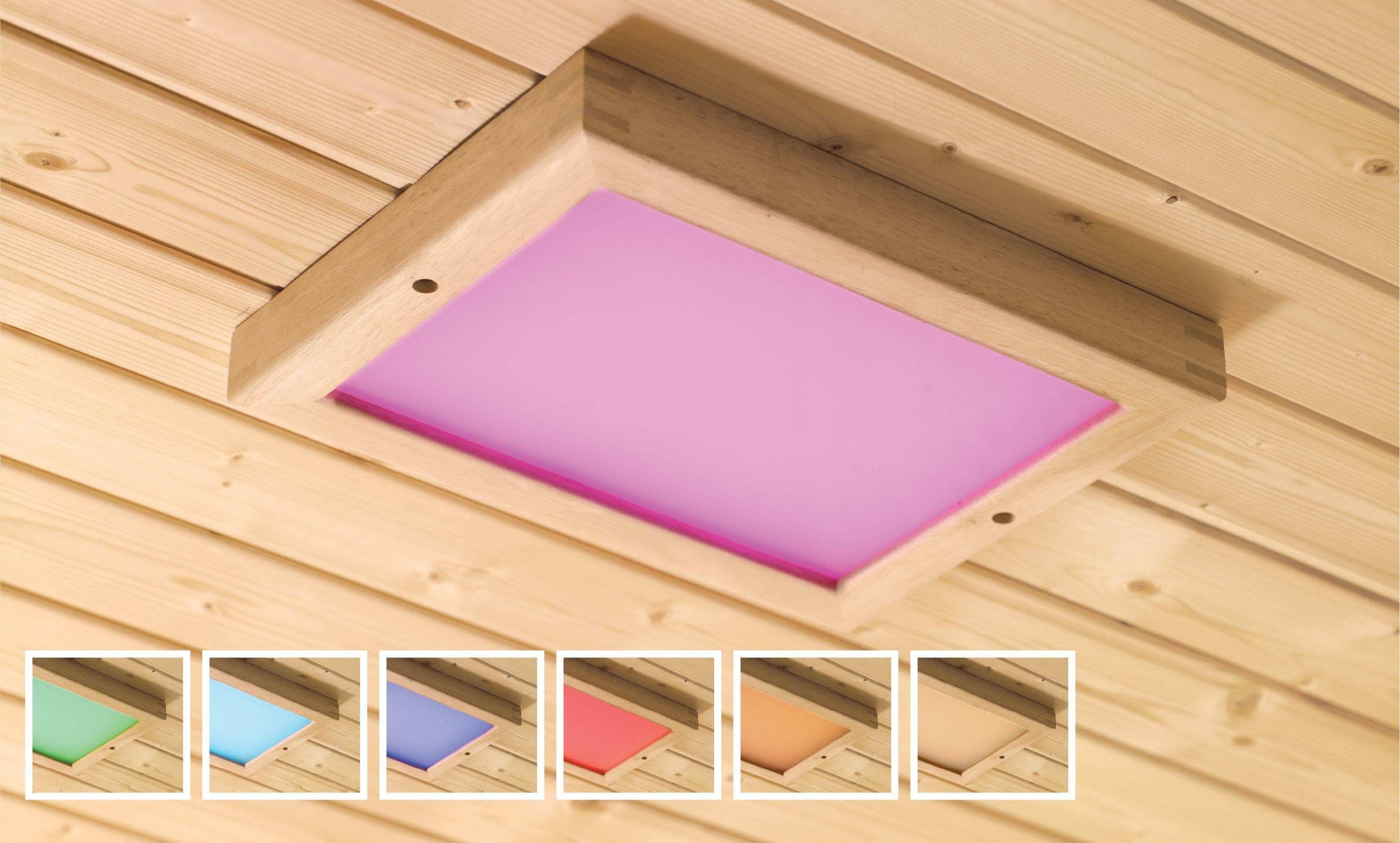Saunaleuchte KARIBU LED-Farblichtanwendung Größe 2 Beige
