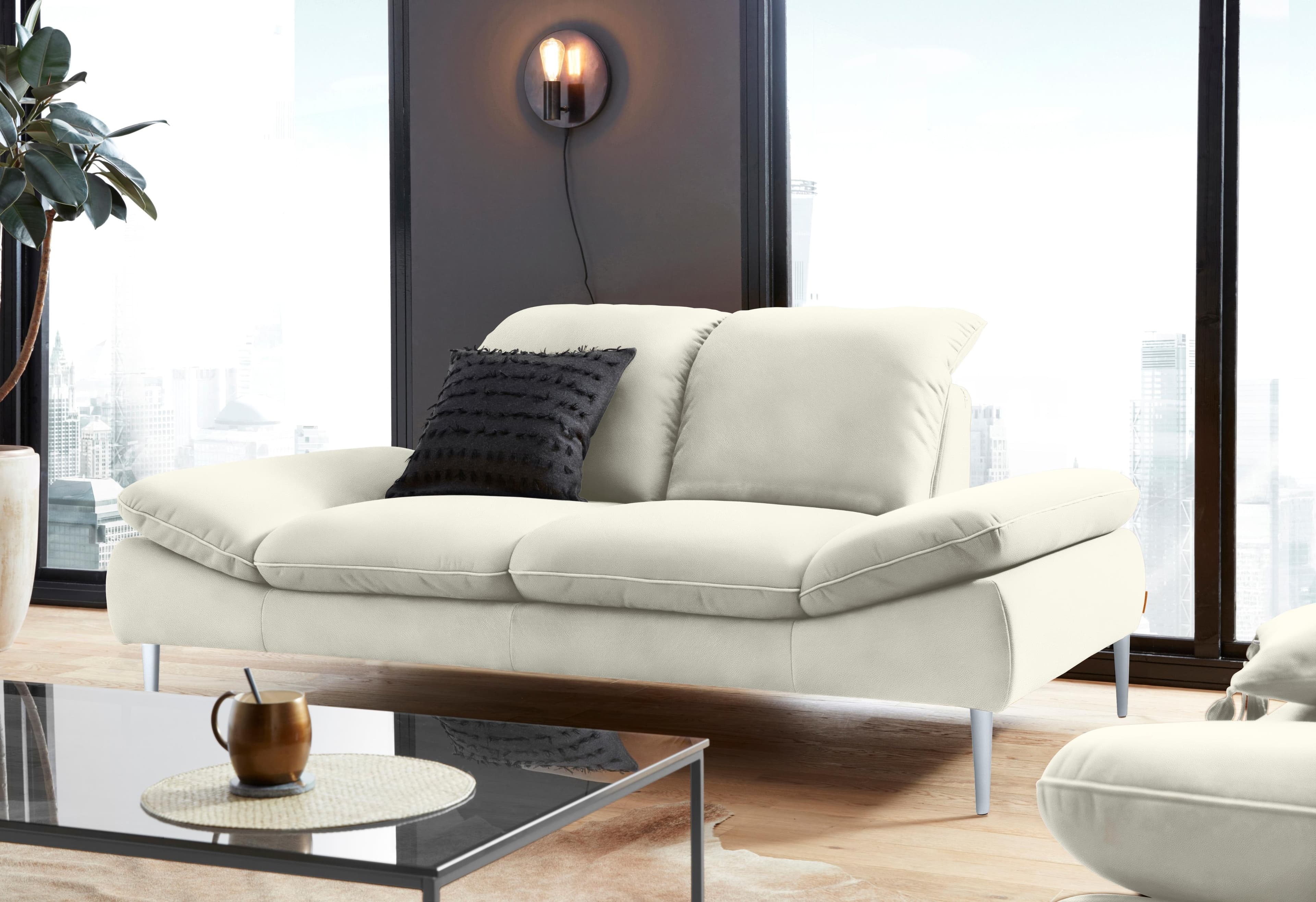 W.SCHILLIG enjoy&MORE 2-Sitzer Sofa Weiß mit Verstellfunktion
