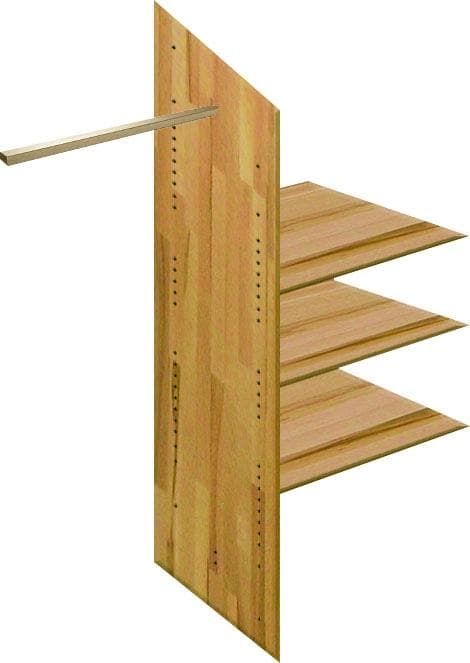 Kernbuchenholzeinteilung Modesty - Flexibel für jeden Kleiderschrank