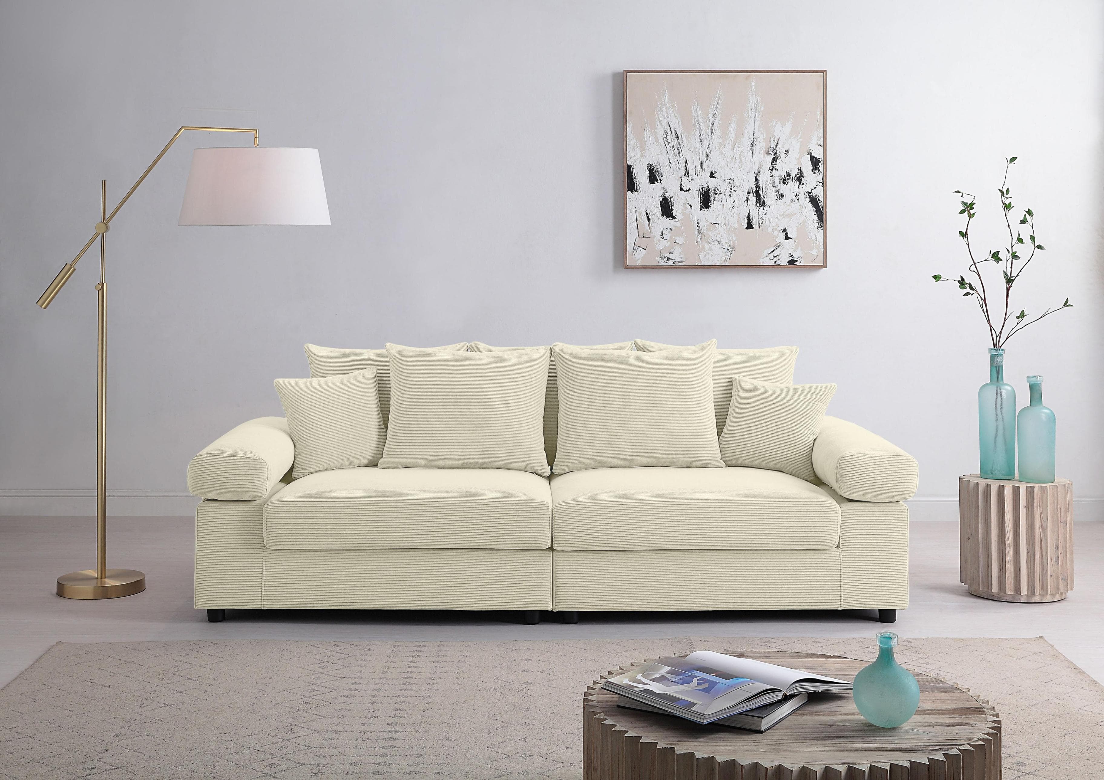ATLANTIC HOME COLLECTION Big-Sofa Bjoern Beige Cord