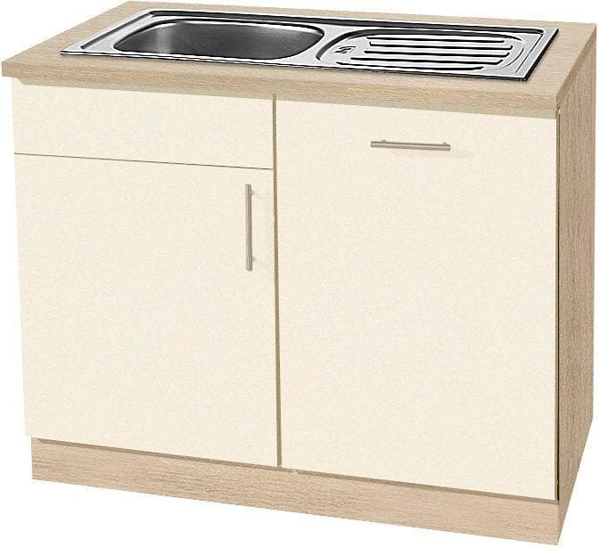 Wiho Küchen Spülenschrank Kiel 110 cm Magnolia Sonoma Eiche