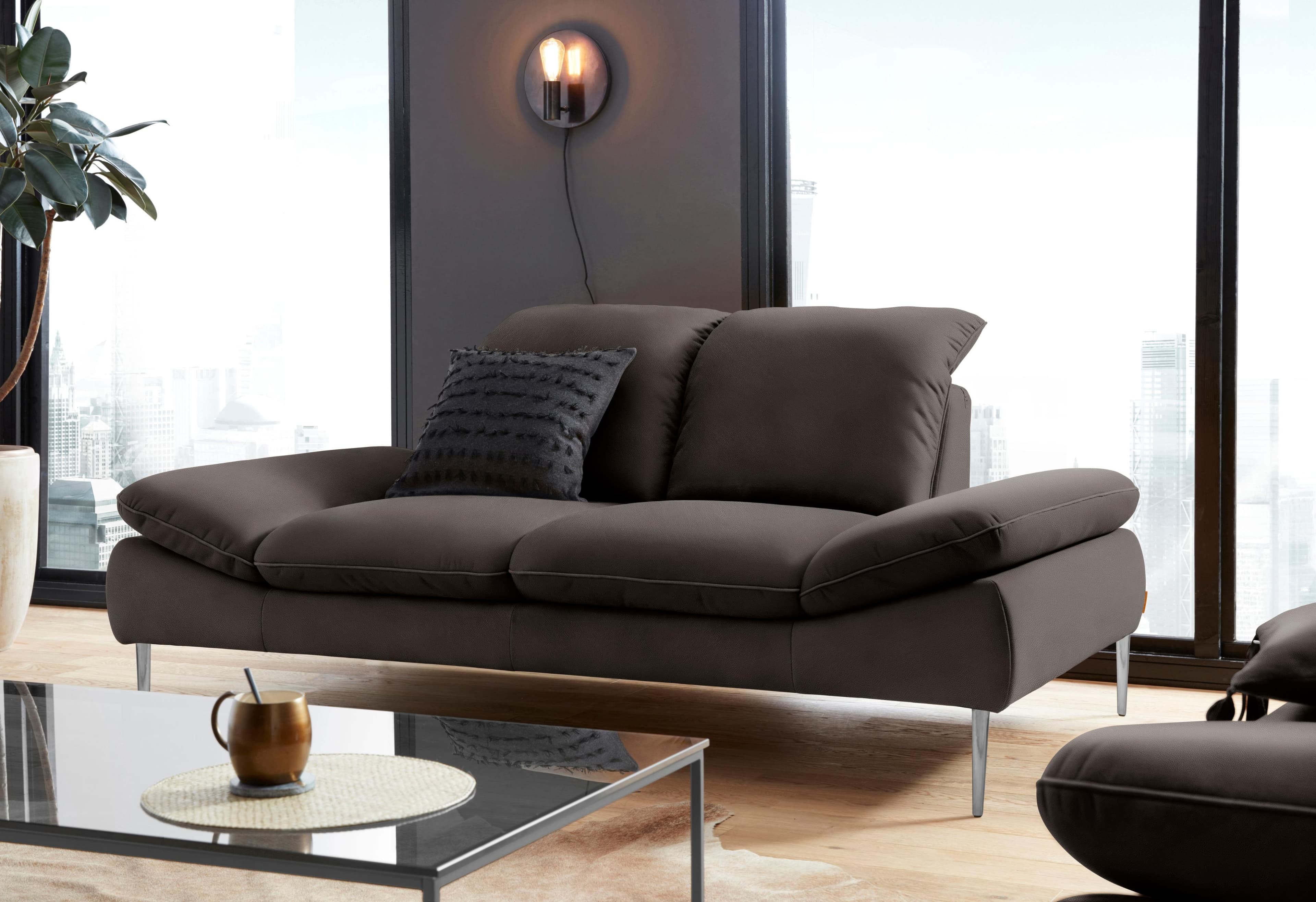 W.SCHILLIG enjoy&MORE Sofa Braun mit Sitztiefenverstellung