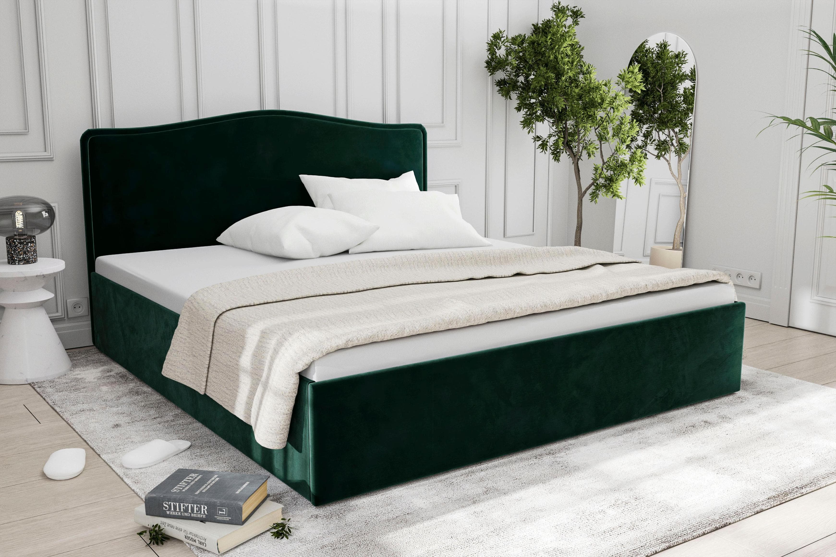 Polsterbett mit Stauraum und Matratzenwahl