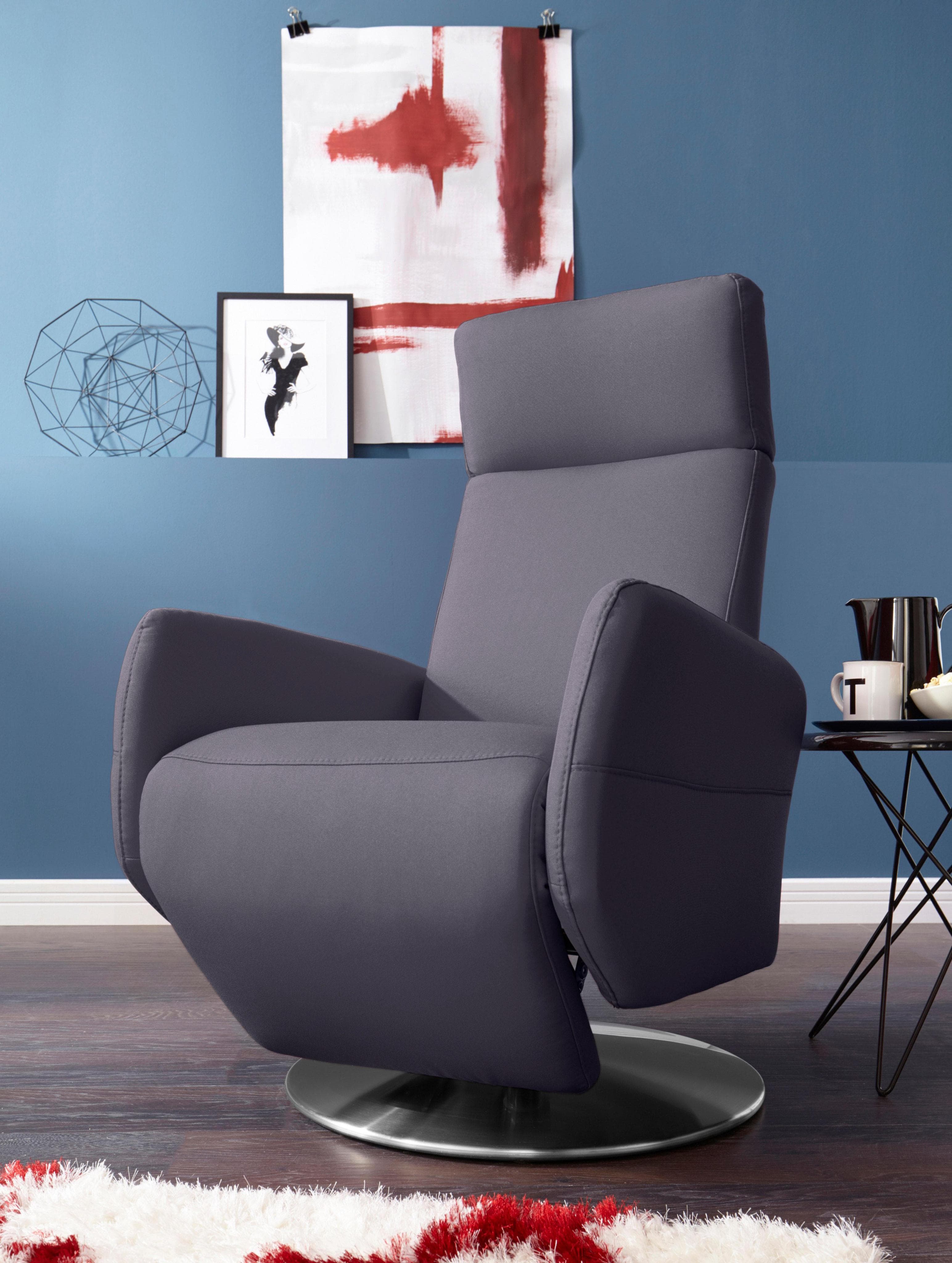 TV-Sessel SIT & MORE Kobra Anthrazit Luxus-Microfaser