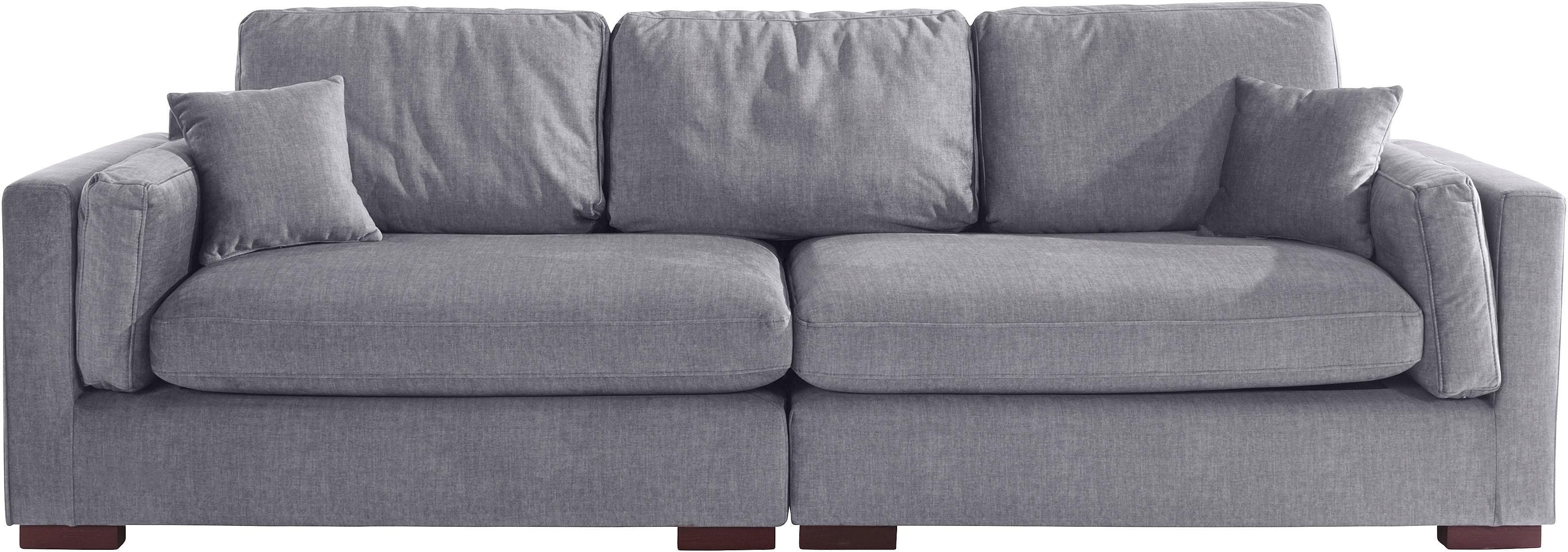 HOME AFFAIRE Big-Sofa Fresh Pond Grau Polyester