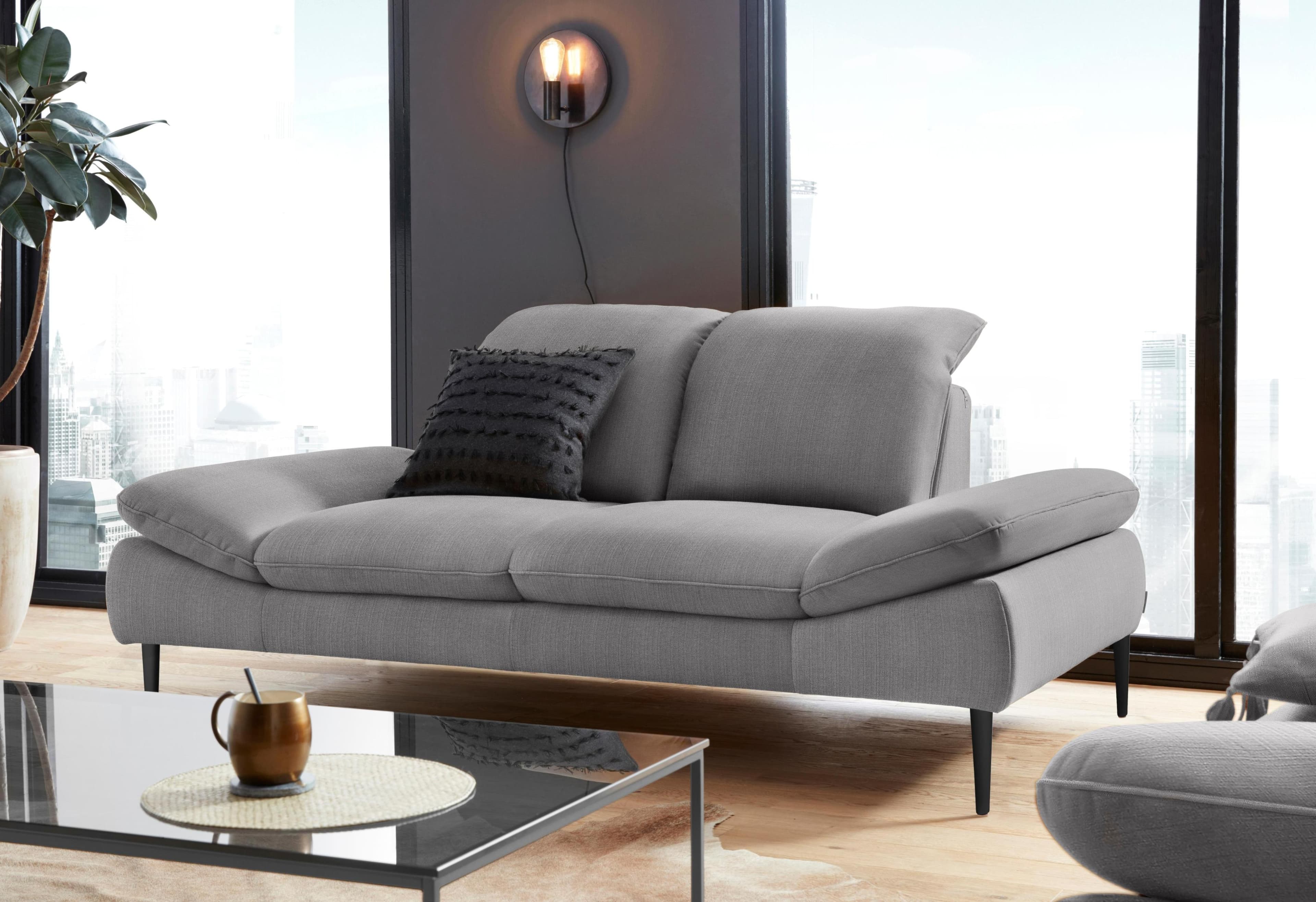 W.SCHILLIG enjoy&MORE 2-Sitzer Sofa grau mit Sitztiefenverstellung