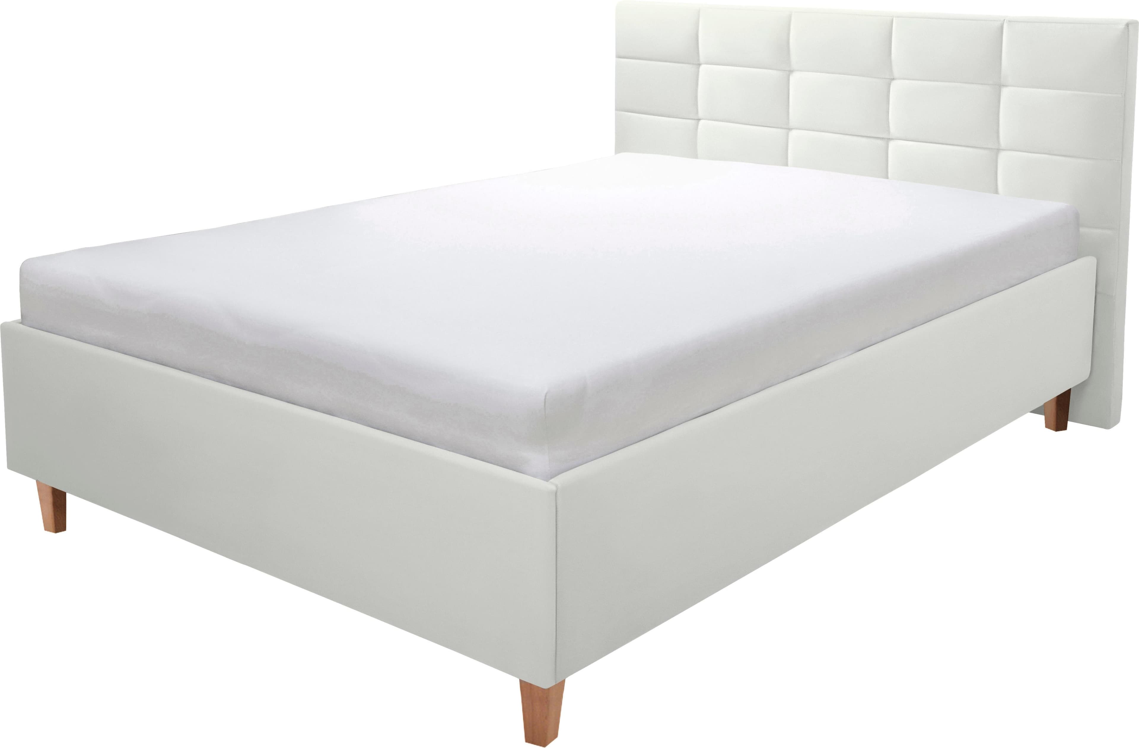 Polsterbett mit Füßen aus Buche Natur