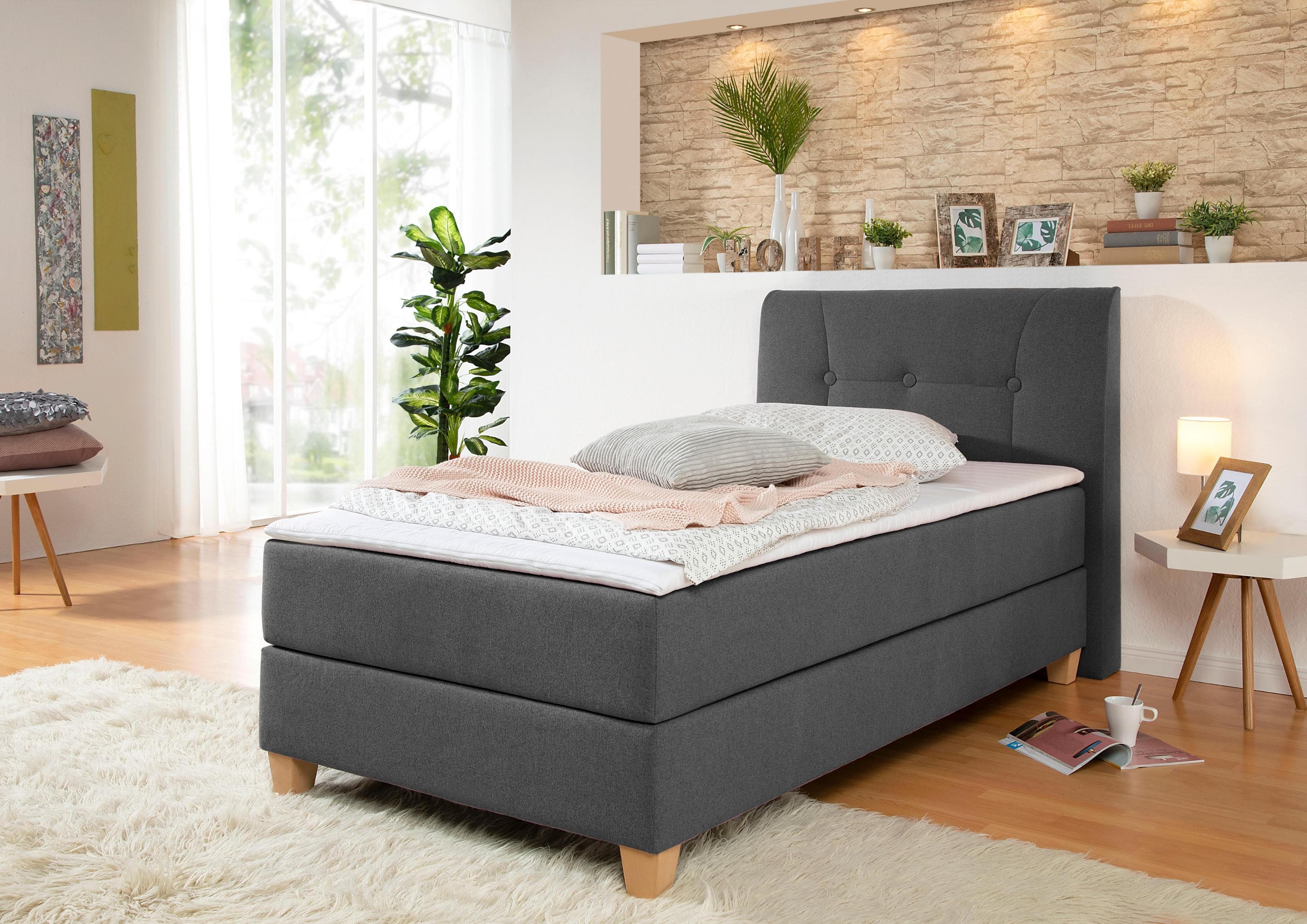 Home Affaire Calloway Boxspringbett mit Topper in 4 Farben