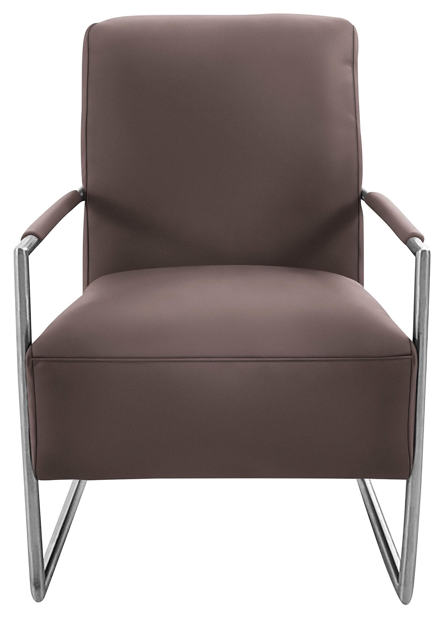 Edelstahl Cocktailsessel mit Bezogenen Armlehnen