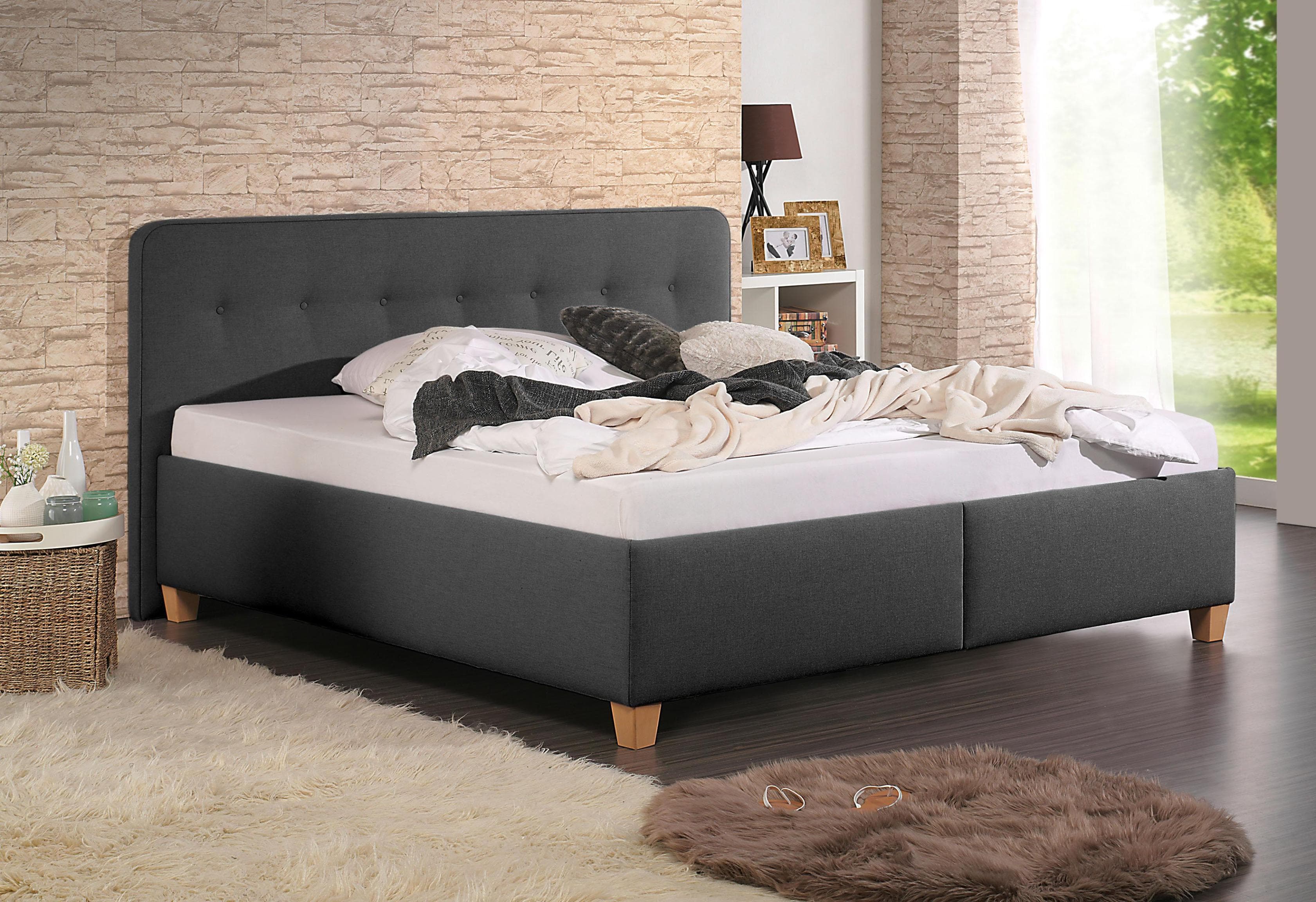 Polsterbett mit Bonell-, Kaltschaum- oder Taschenfederkernmatratze
