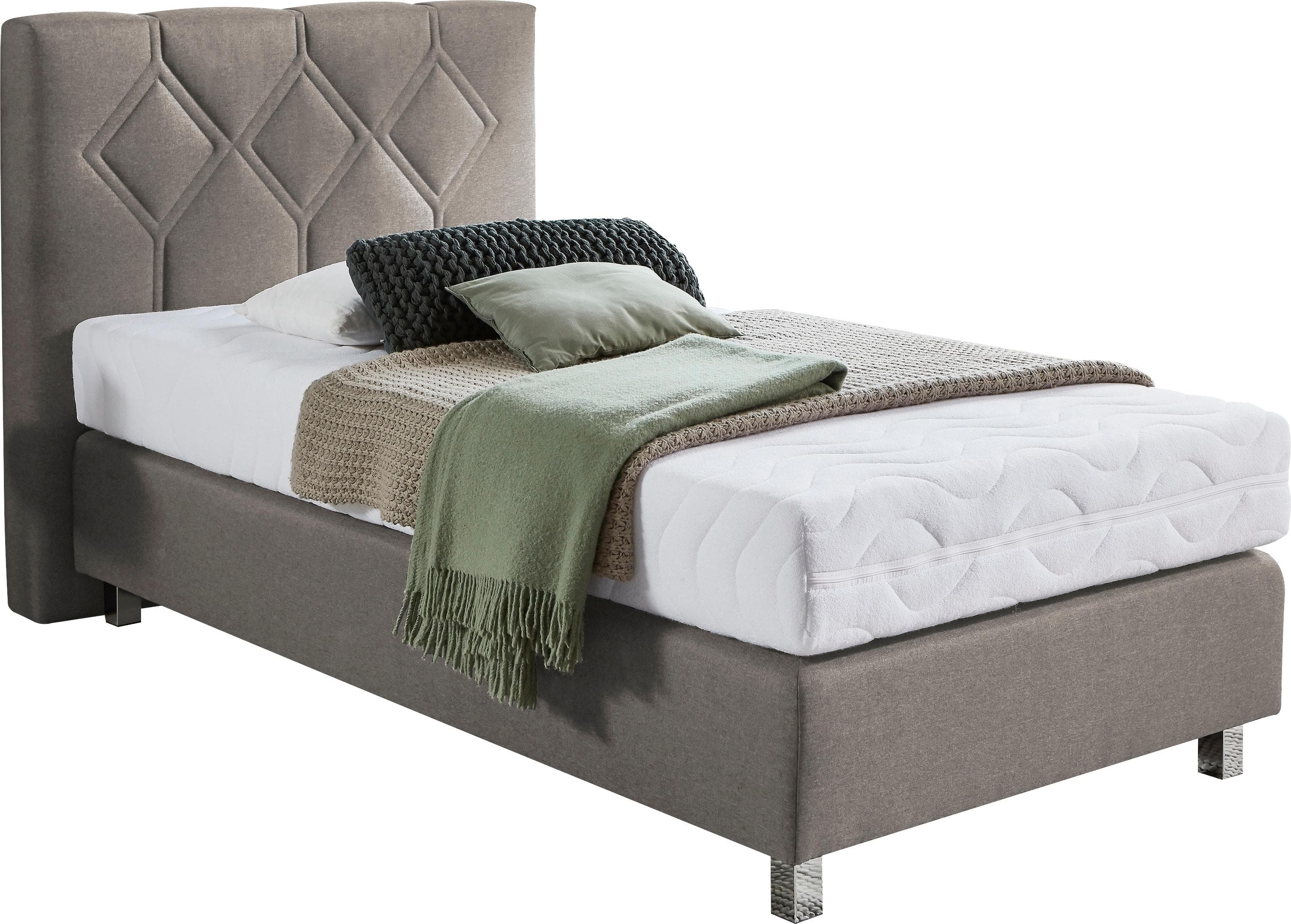 Westfalia Schlafkomfort Boxspringbett Phönix Beige 135x210 cm