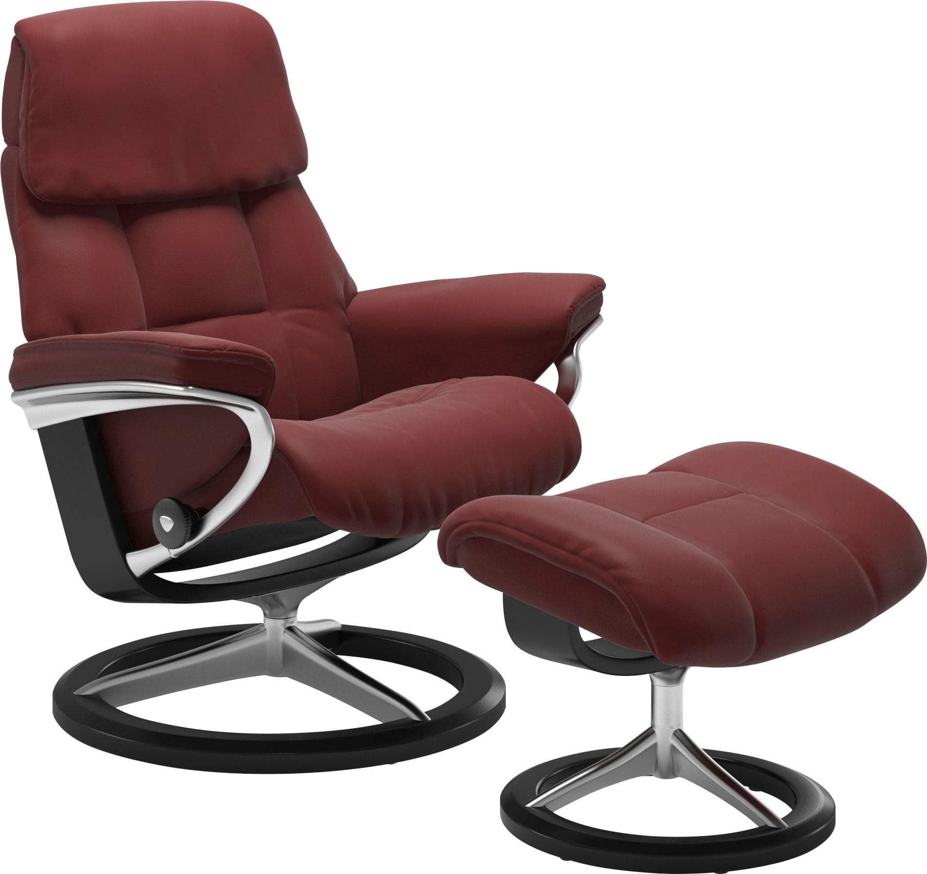 STRESSLESS Hocker Ruby Rot Cherry PALOMA mit Signature Base